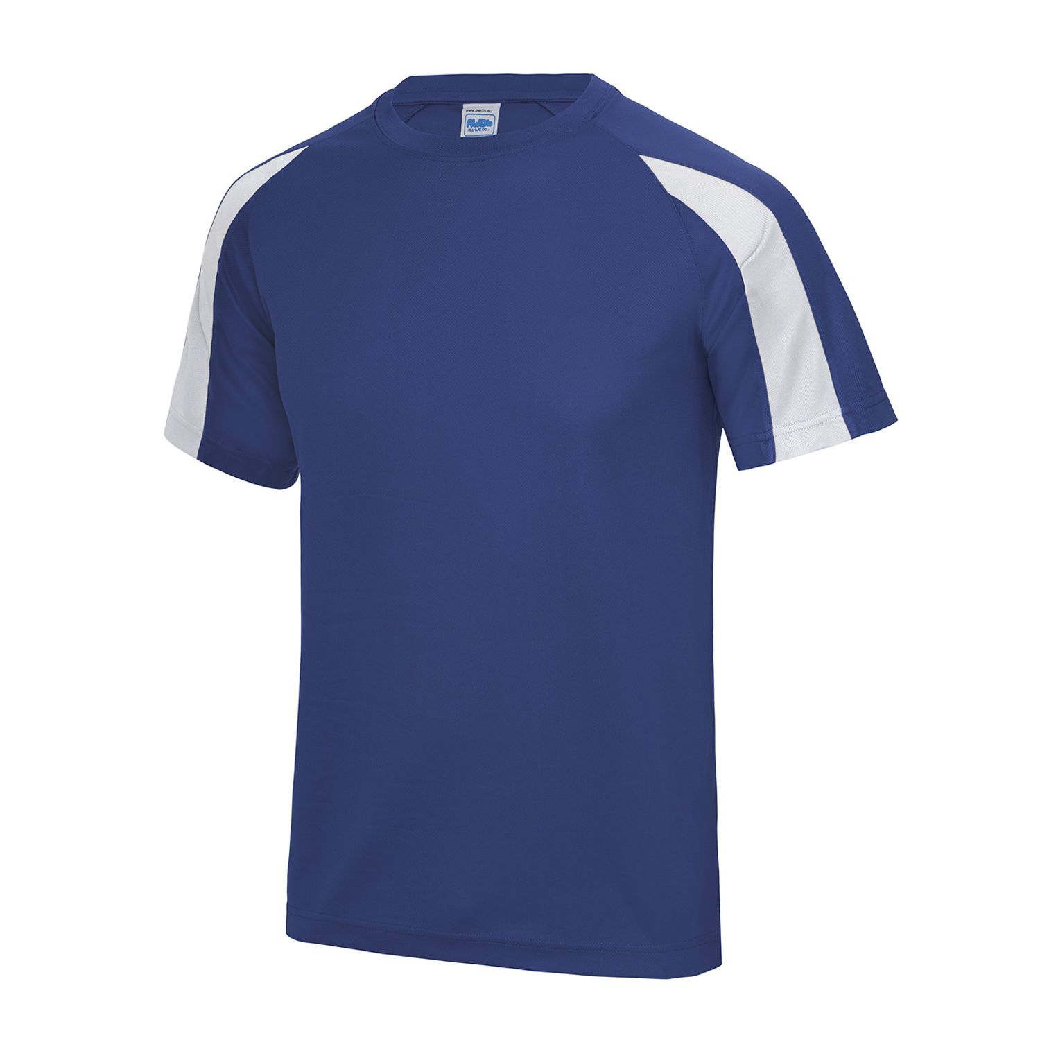 AWDis Just Cool Kids Contrast Cool T Unisex Royal Blue/Arctic White 56