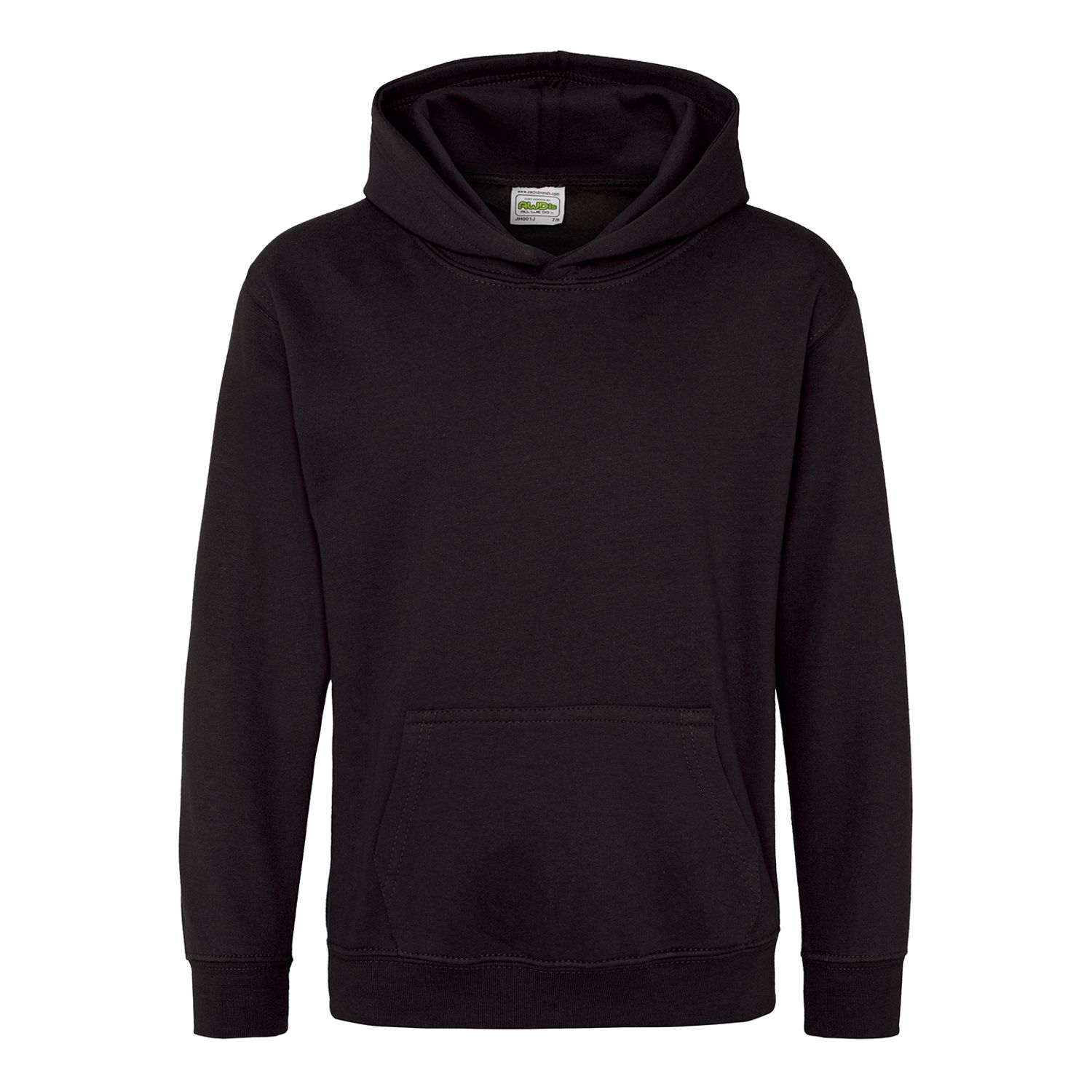 AWDis Just Hoods Kids Hoodie Unisex Jet Black 12