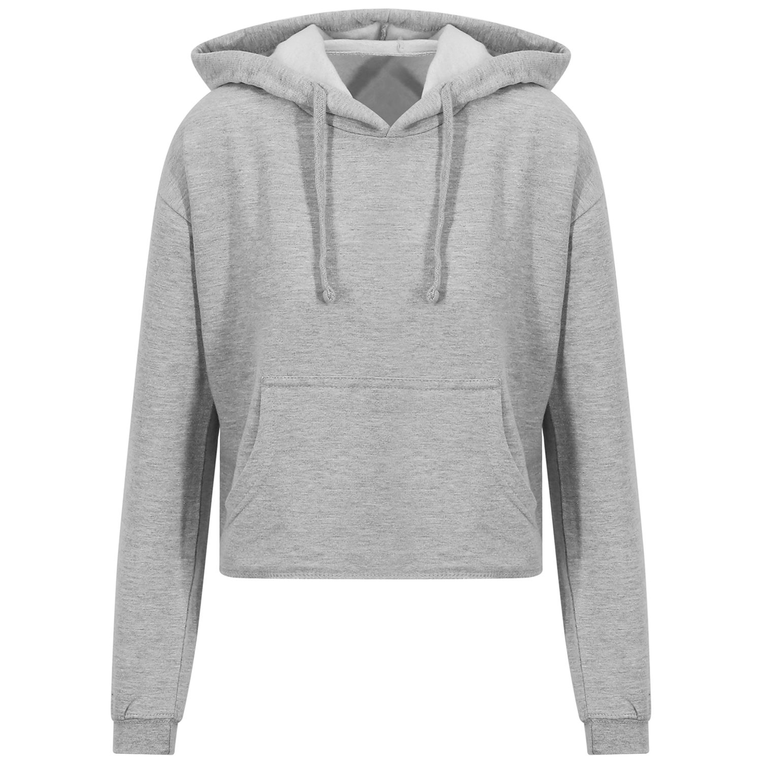 AWDis Just Hoods Women's Cropped Hoodie Female Heather Grey S