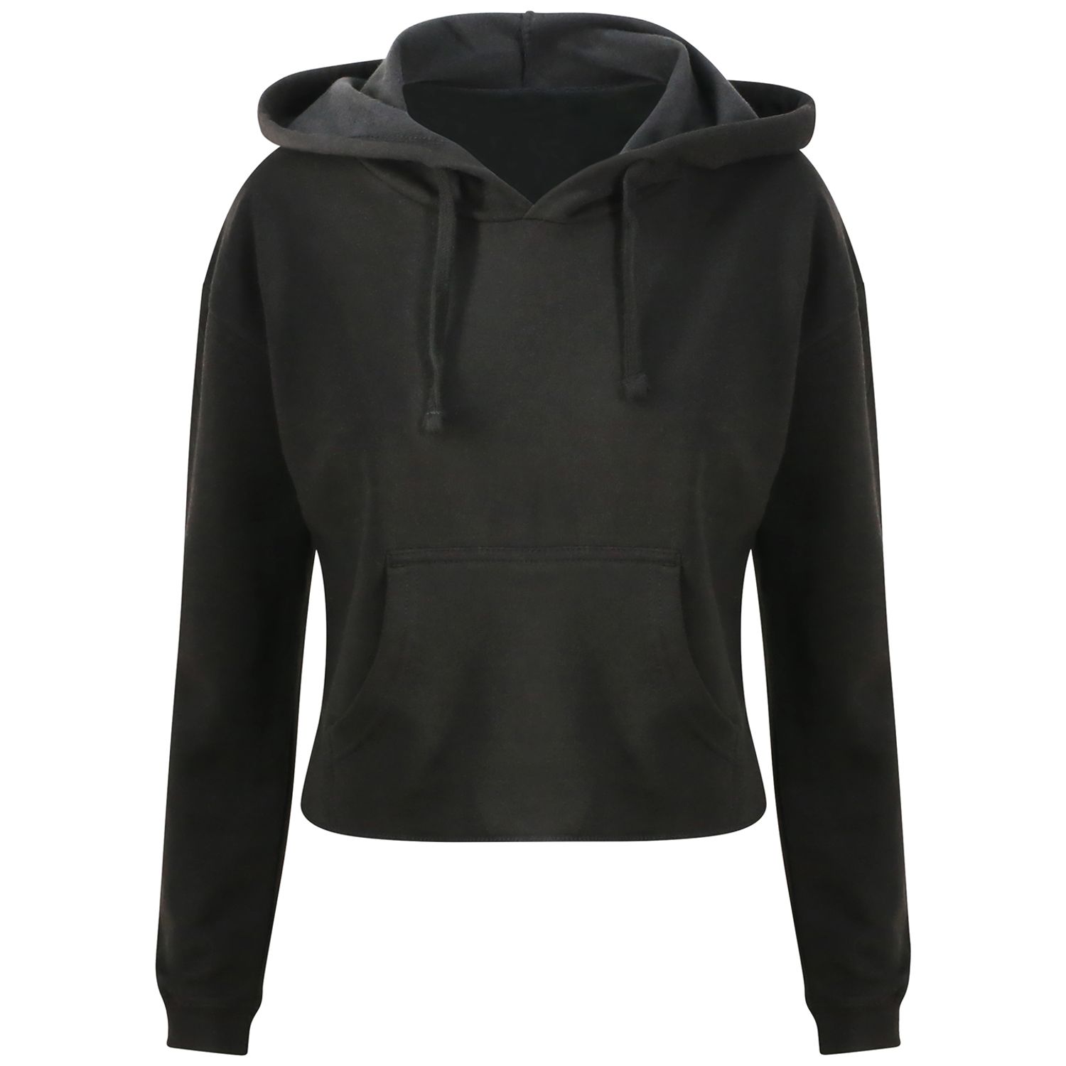 AWDis Just Hoods Women's Cropped Hoodie Female Jet Black L