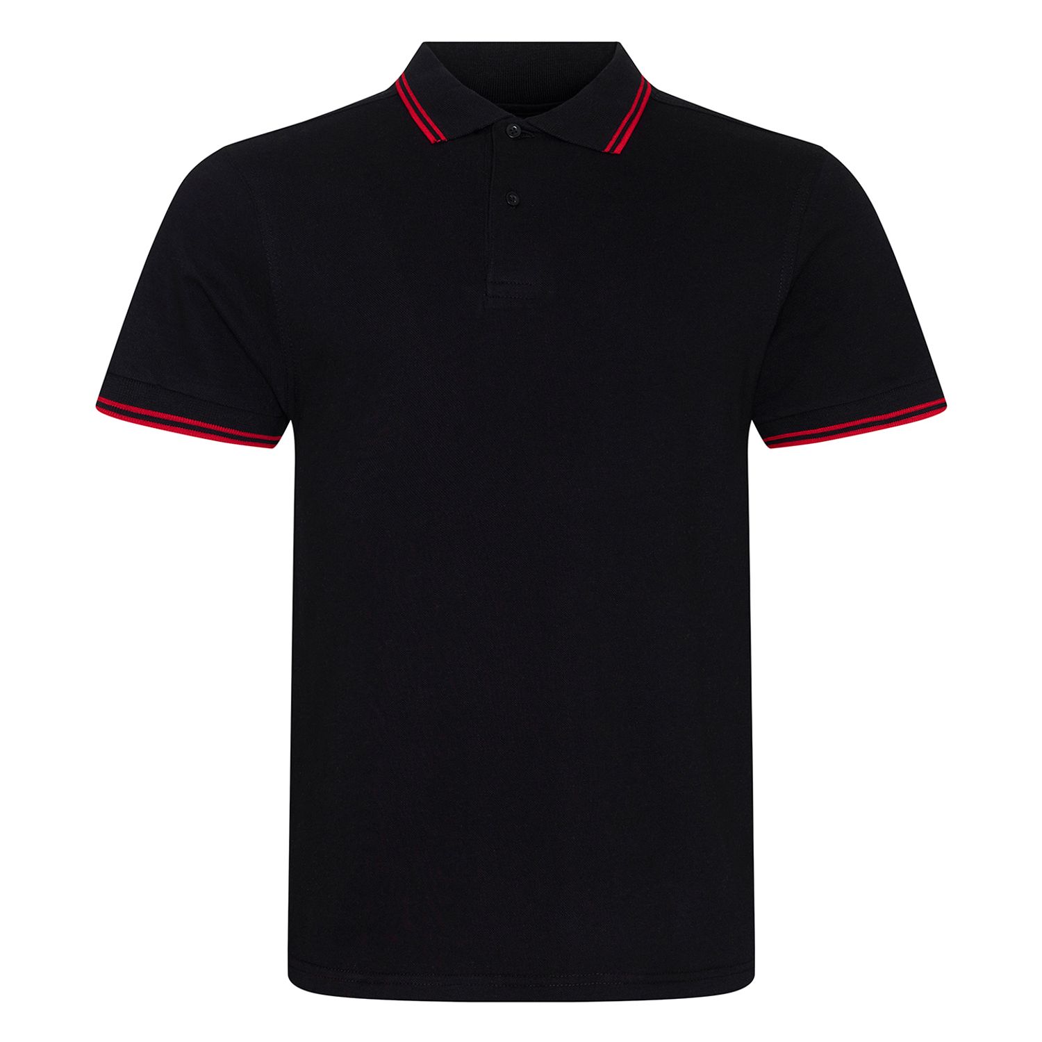 AWDis Just Polo's Stretch Tipped Polo Male Black/Red M