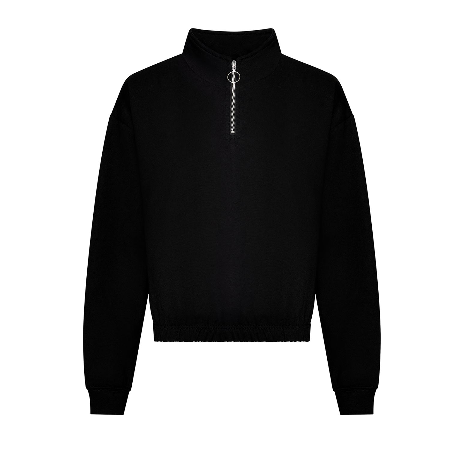 AWDis Just Hoods Women's Cropped - Zip Sweat Female Deep Black XS
