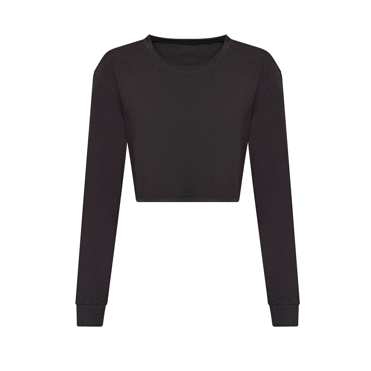 AWDis Just T's Women's Long Sleeve Cropped T Female Heather Black L