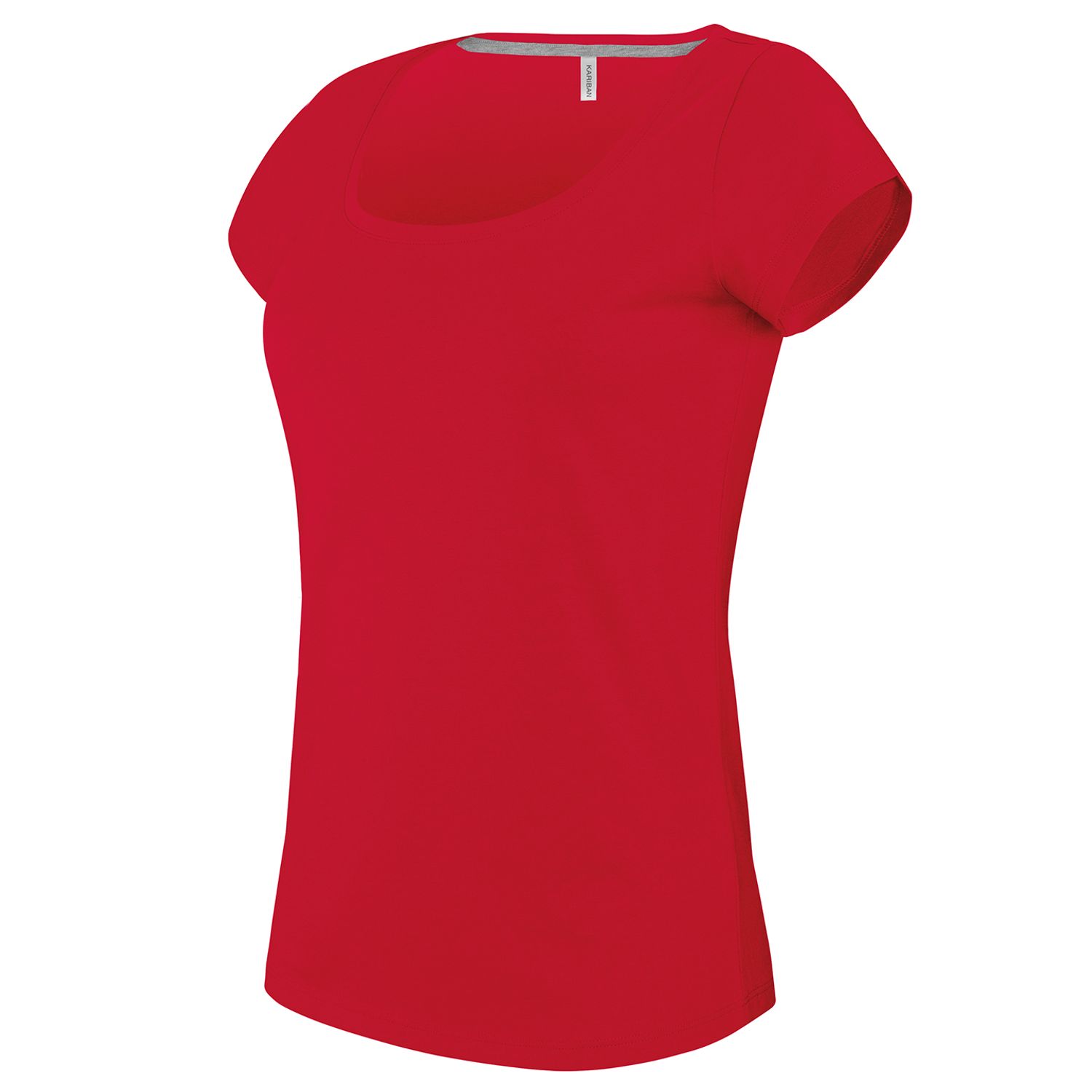 Kariban Ladies Boat Neck Short-Sleeved T-Shirt Red 2XL