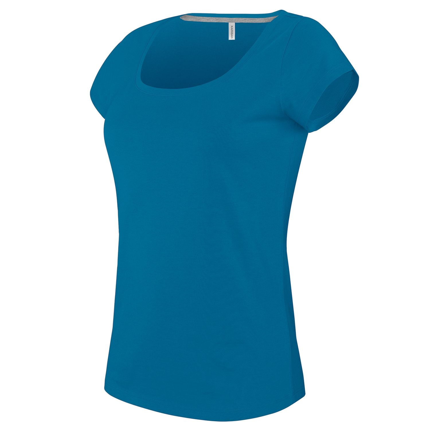 Kariban Ladies Boat Neck Short-Sleeved T-Shirt Tropical Blue XL