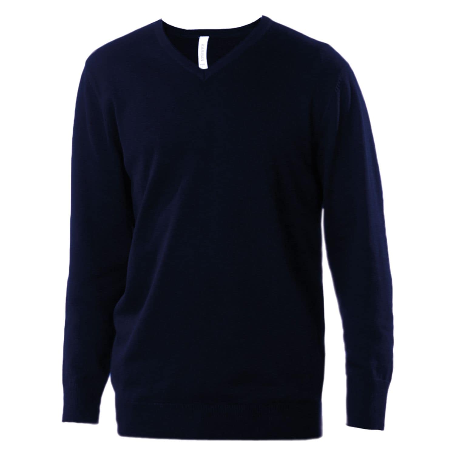 Kariban Mens V-Neck Jumper Navy M