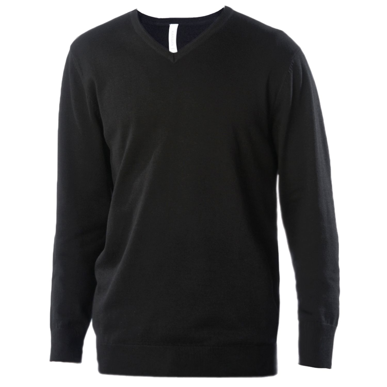 Kariban Mens V-Neck Jumper Black M