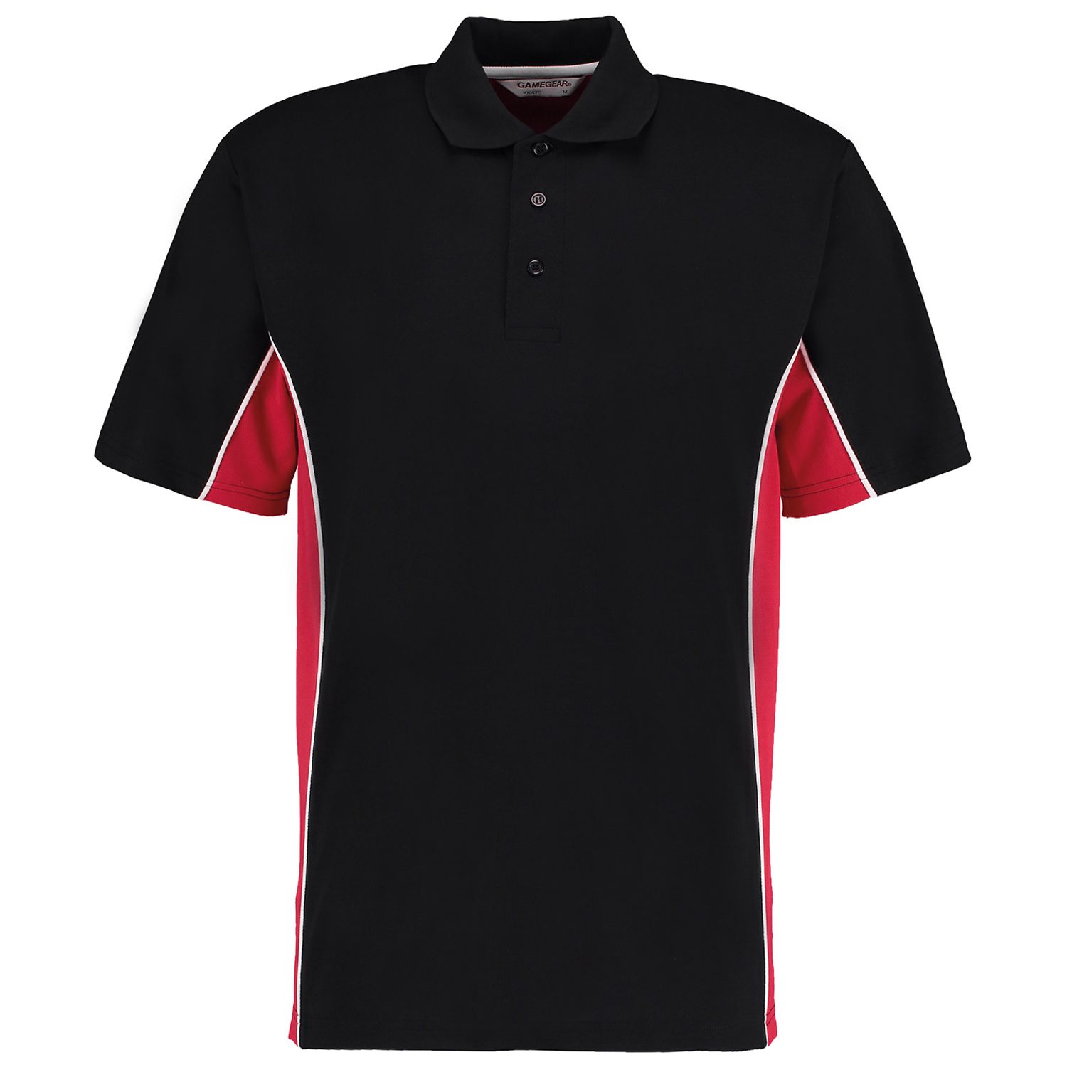 Kustom Kit Track Polo (Classic Fit) Black/Red/White* 2XS