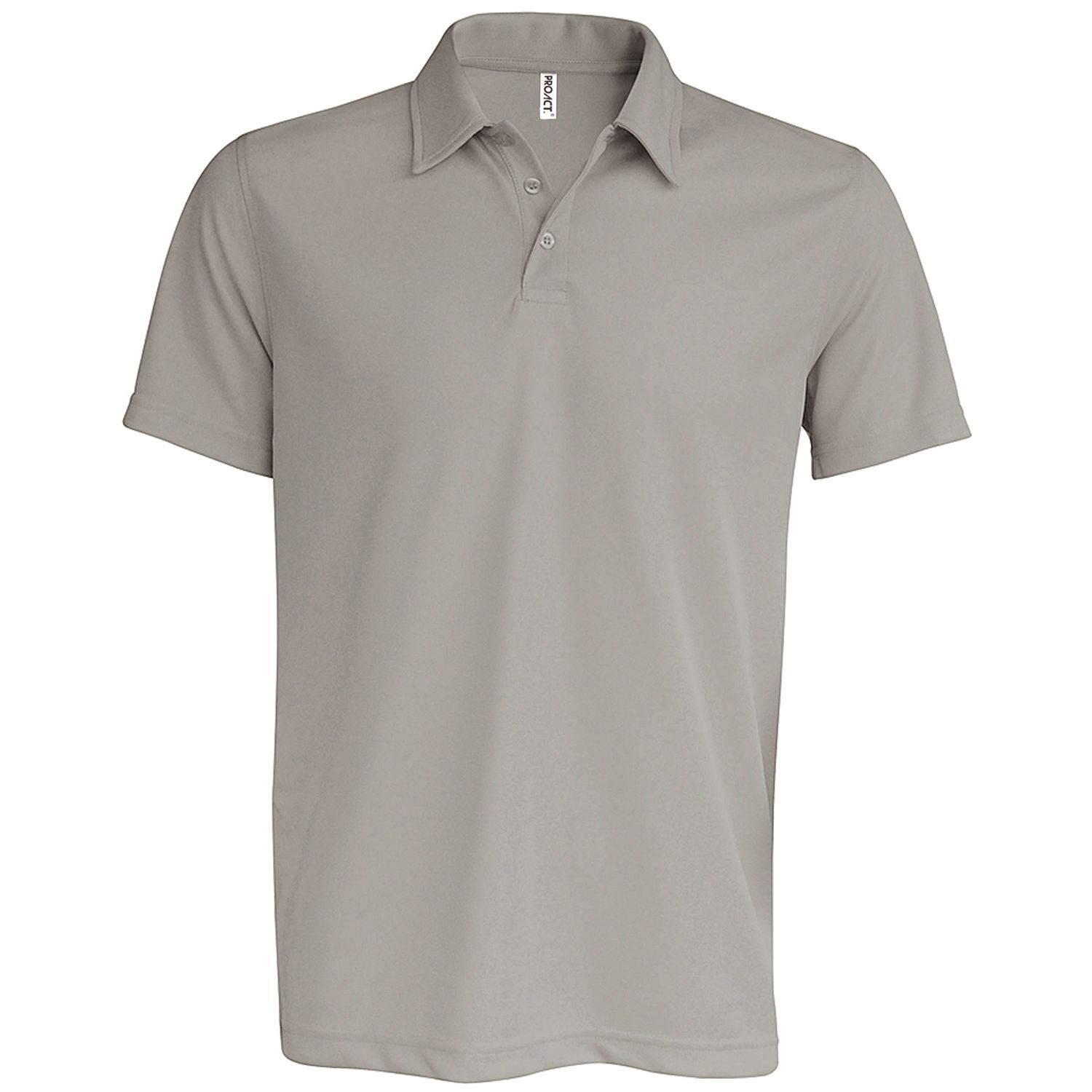 Mens Short-Sleeved Polo Shirt Fine Grey XL