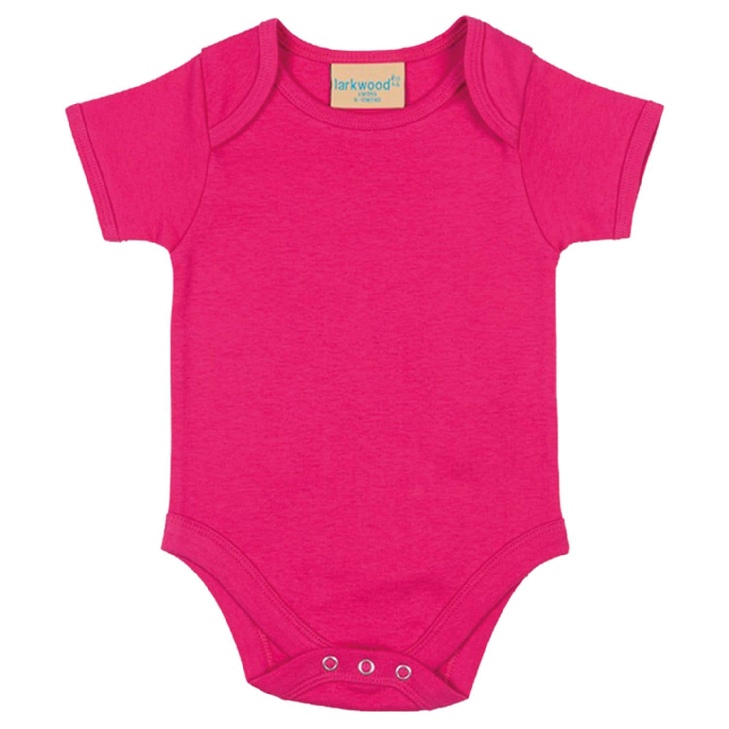 Larkwood Short-Sleeved Bodysuit with Envelope Neck Opening Fuchsia 612