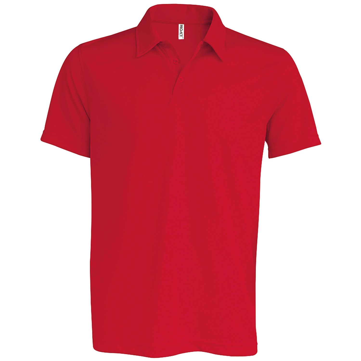 Mens Short-Sleeved Polo Shirt Red L