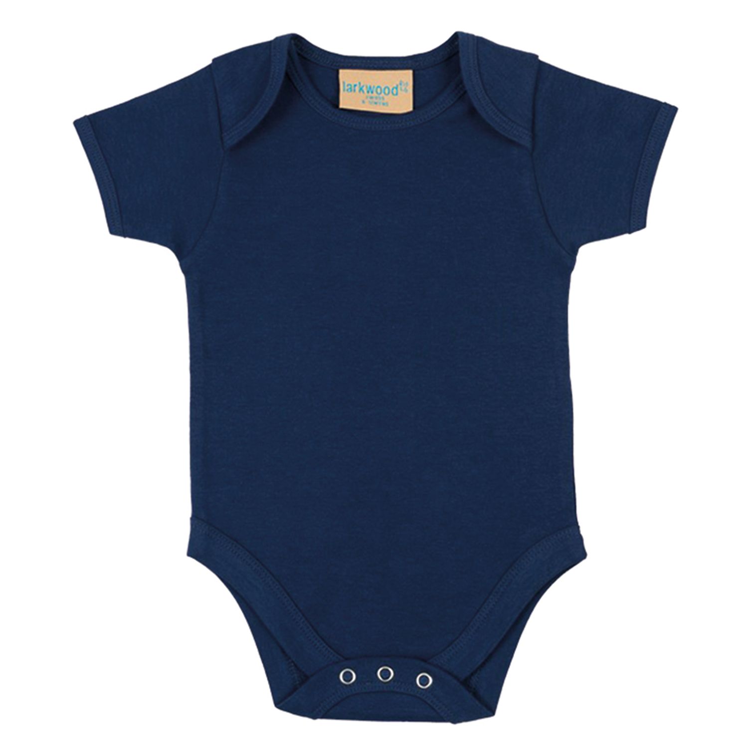 Larkwood Short-Sleeved Bodysuit with Envelope Neck Opening Navy 36