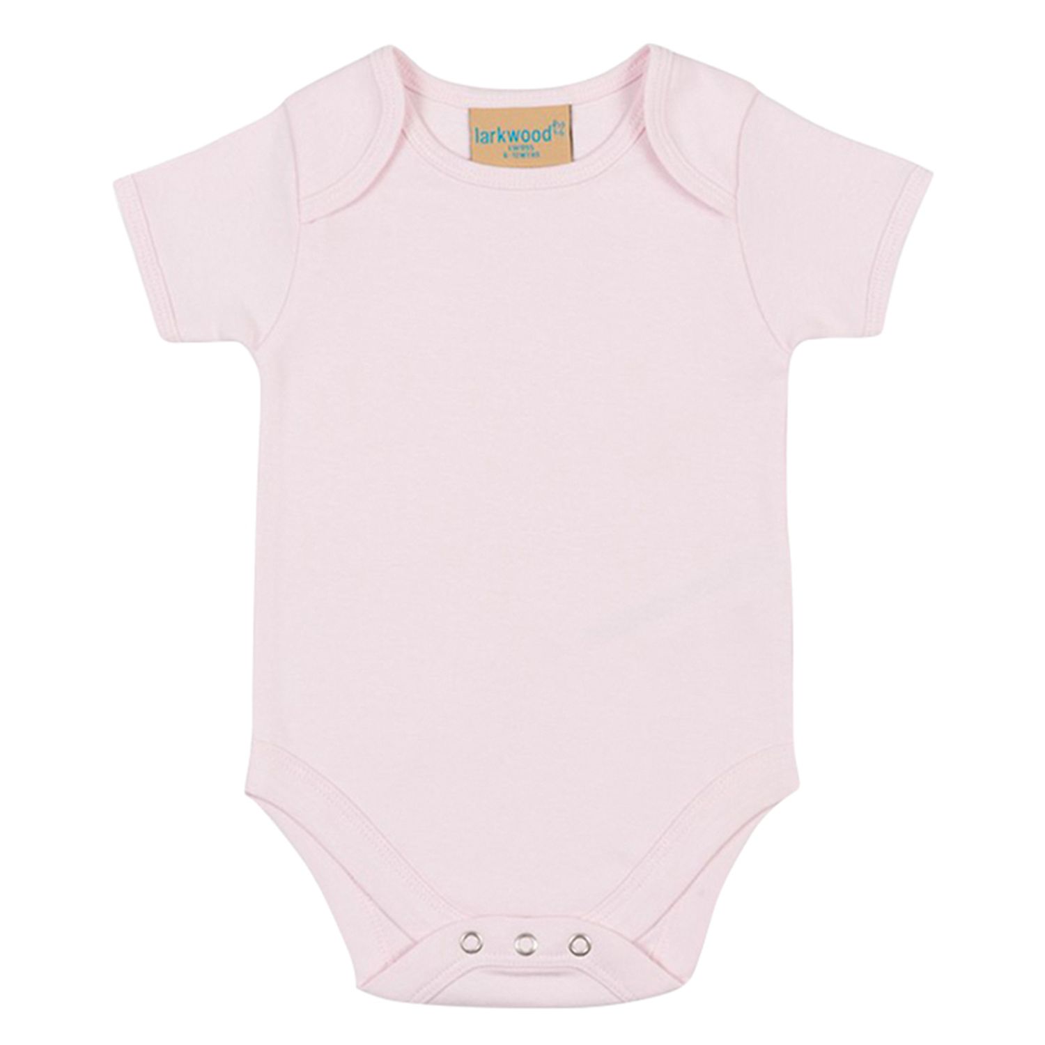 Larkwood Short-Sleeved Bodysuit with Envelope Neck Opening Pale Pink 36