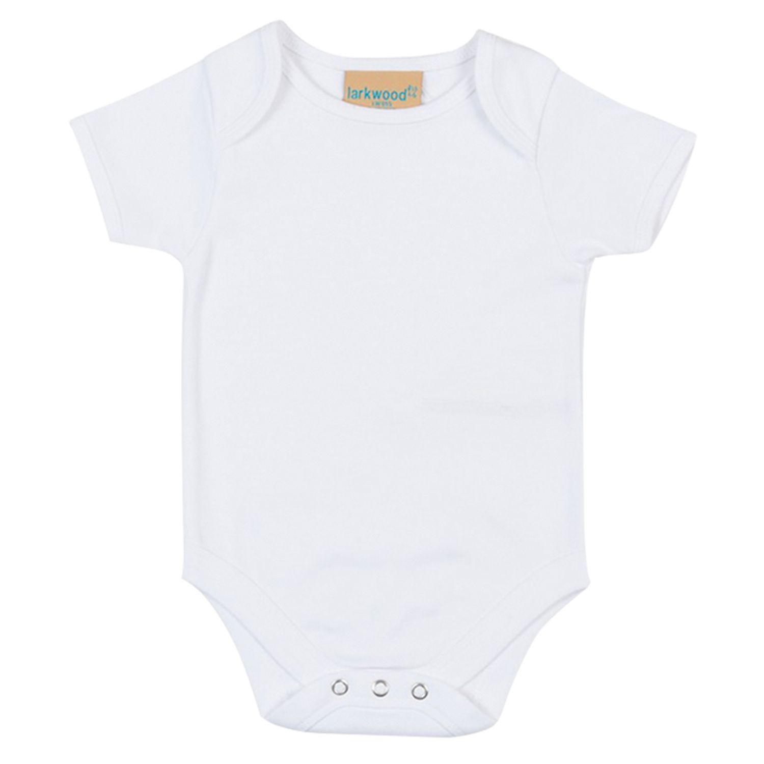 Larkwood Short-Sleeved Bodysuit with Envelope Neck Opening White 612