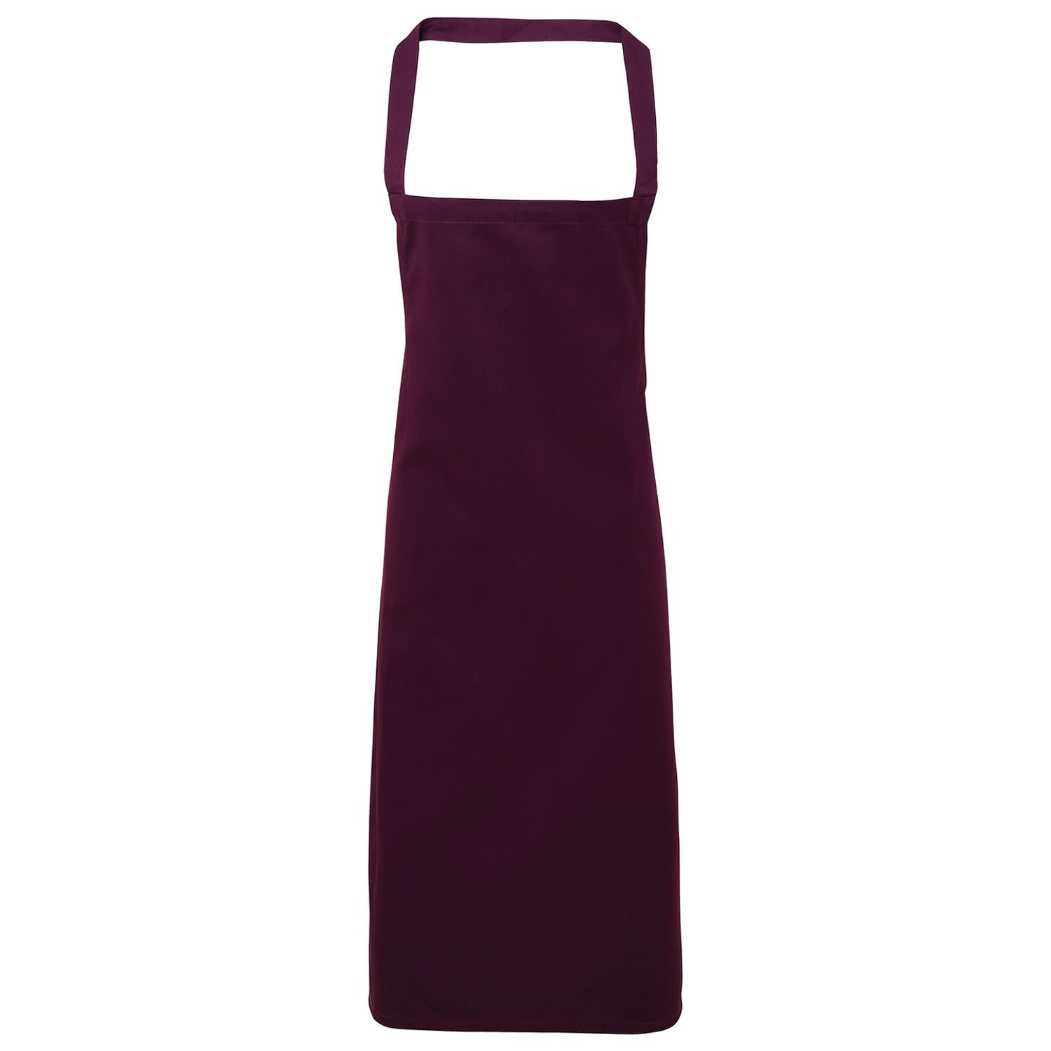 Premier 100% Organic Cotton Bib Apron Aubergine One Size