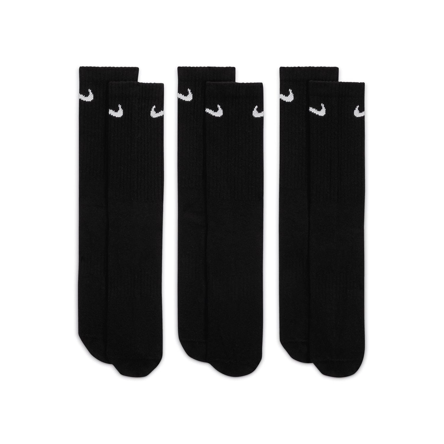 Nike Everyday Crew Socks (3 Pairs) Black/White M