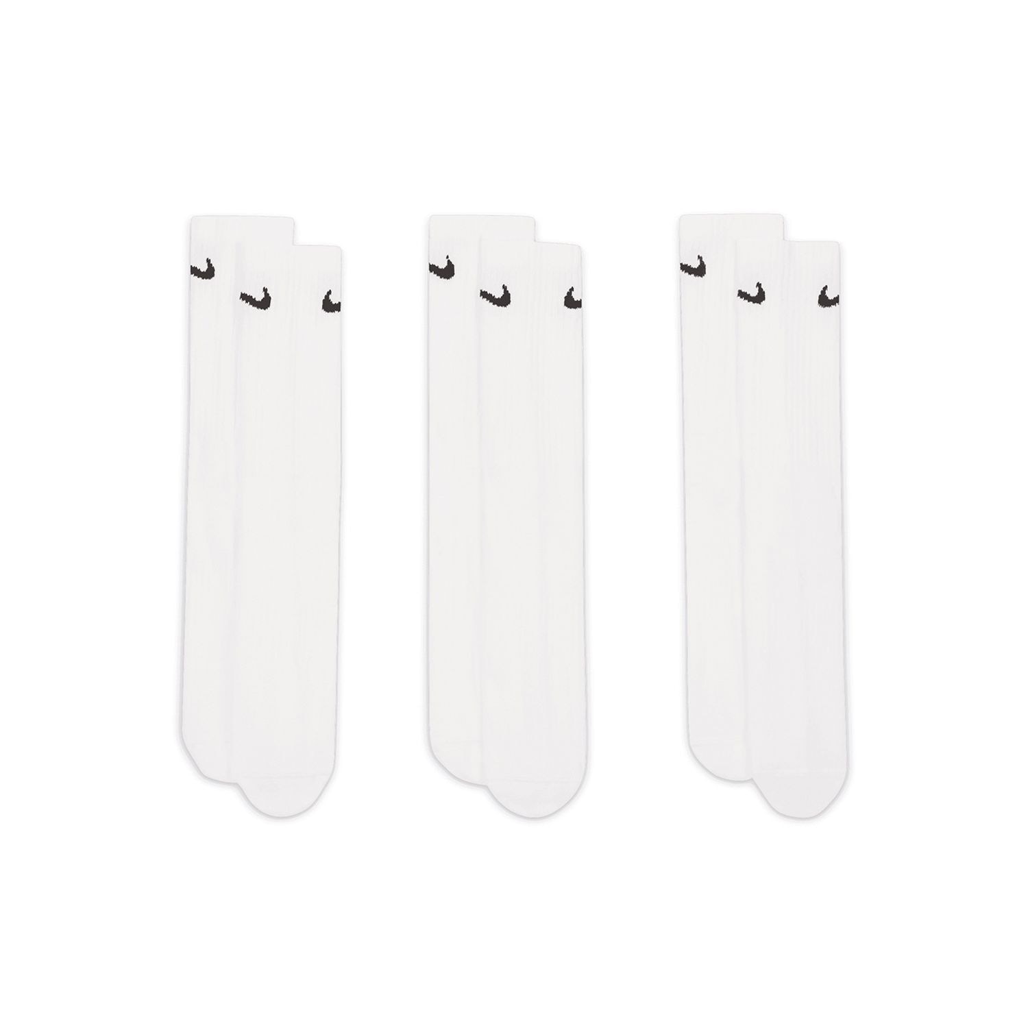 Nike Everyday Crew Socks (3 Pairs) White/Black S