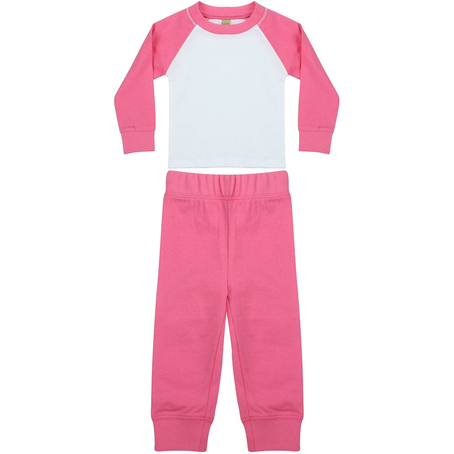 Larkwood Children's Pyjamas Candyfloss Pink/White 06