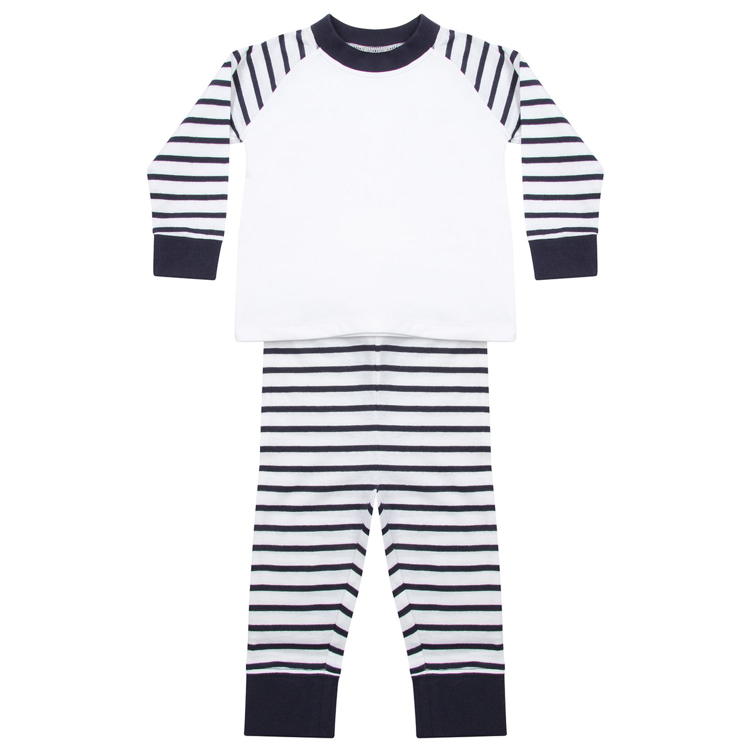 Larkwood Striped Pyjamas Navy Stripe/White 2436