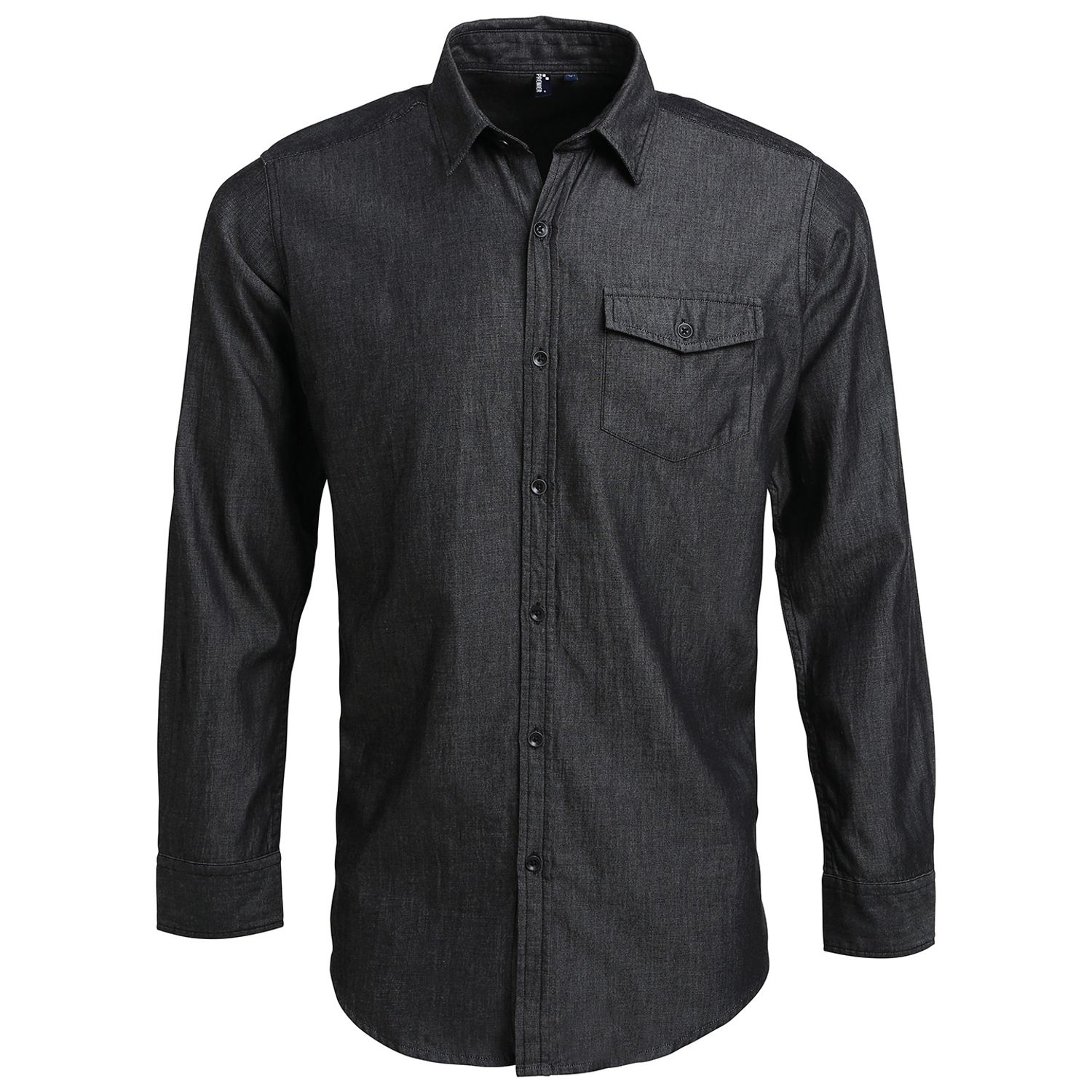 Premier Jeans Stitch Denim Shirt Black Denim XL
