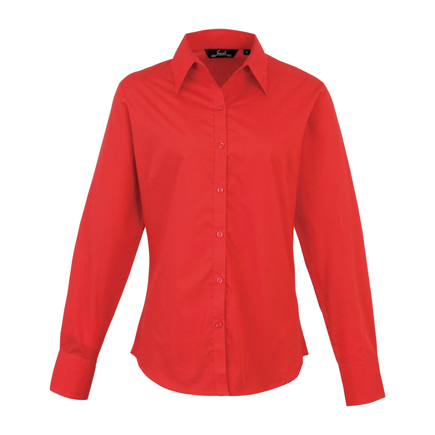 Premier Women's Poplin Long Sleeve Blouse Red* 26