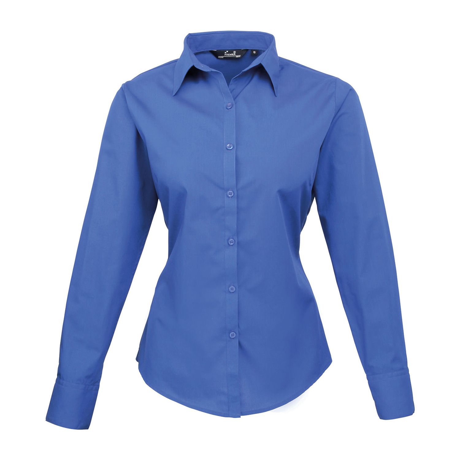 Premier Women's Poplin Long Sleeve Blouse Royal* 22