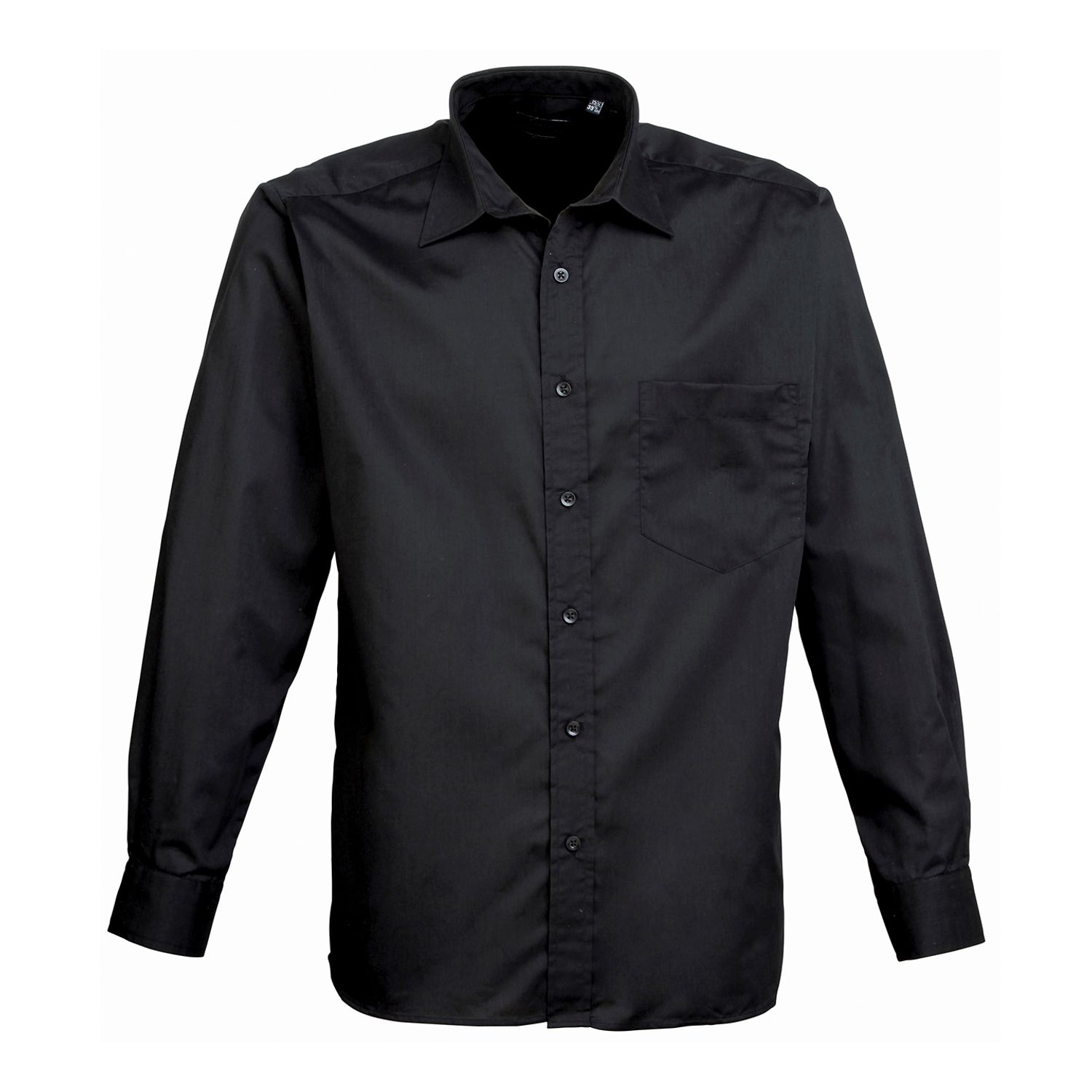 Premier Long Sleeve Poplin Shirt Black* 16