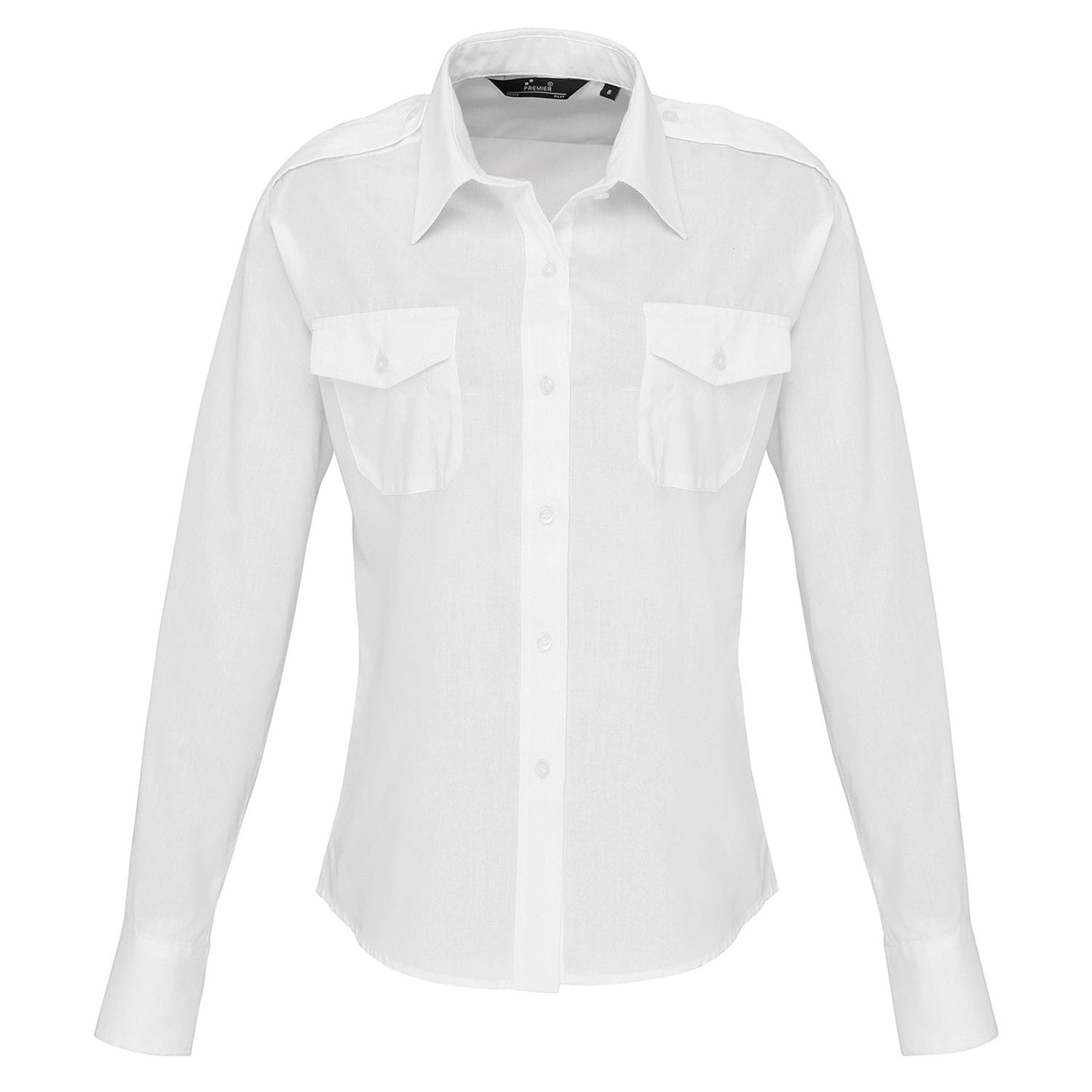 Premier Women's Long Sleeve Pilot Shirt White 26