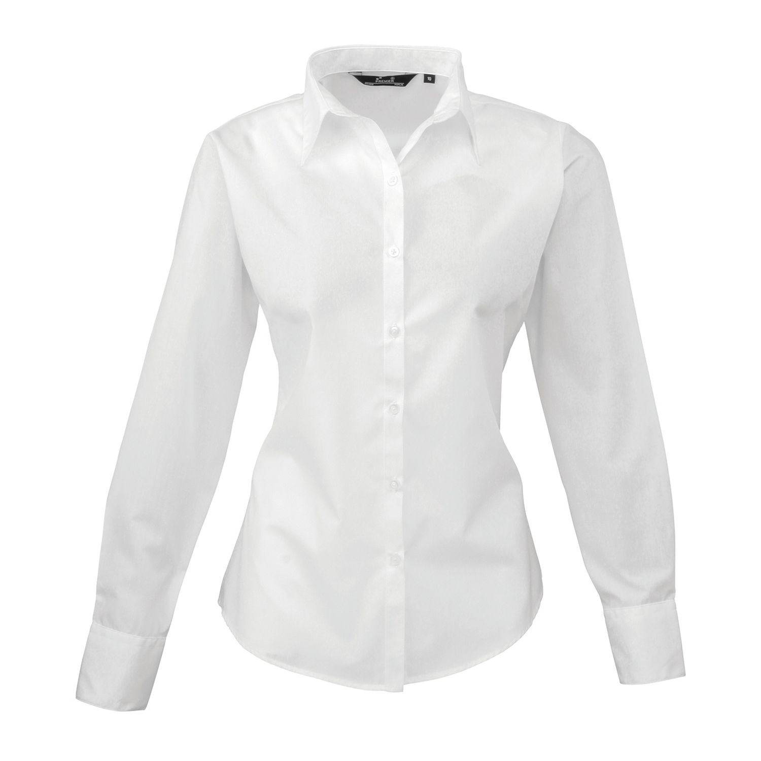 Premier Women's Poplin Long Sleeve Blouse White* 14