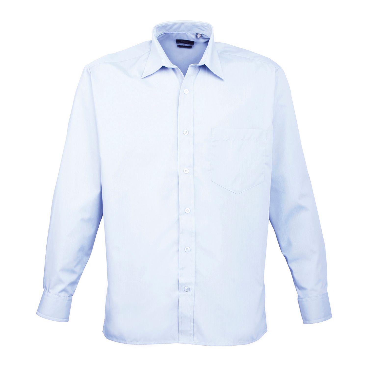 Premier Long Sleeve Poplin Shirt Light Blue* 18.5