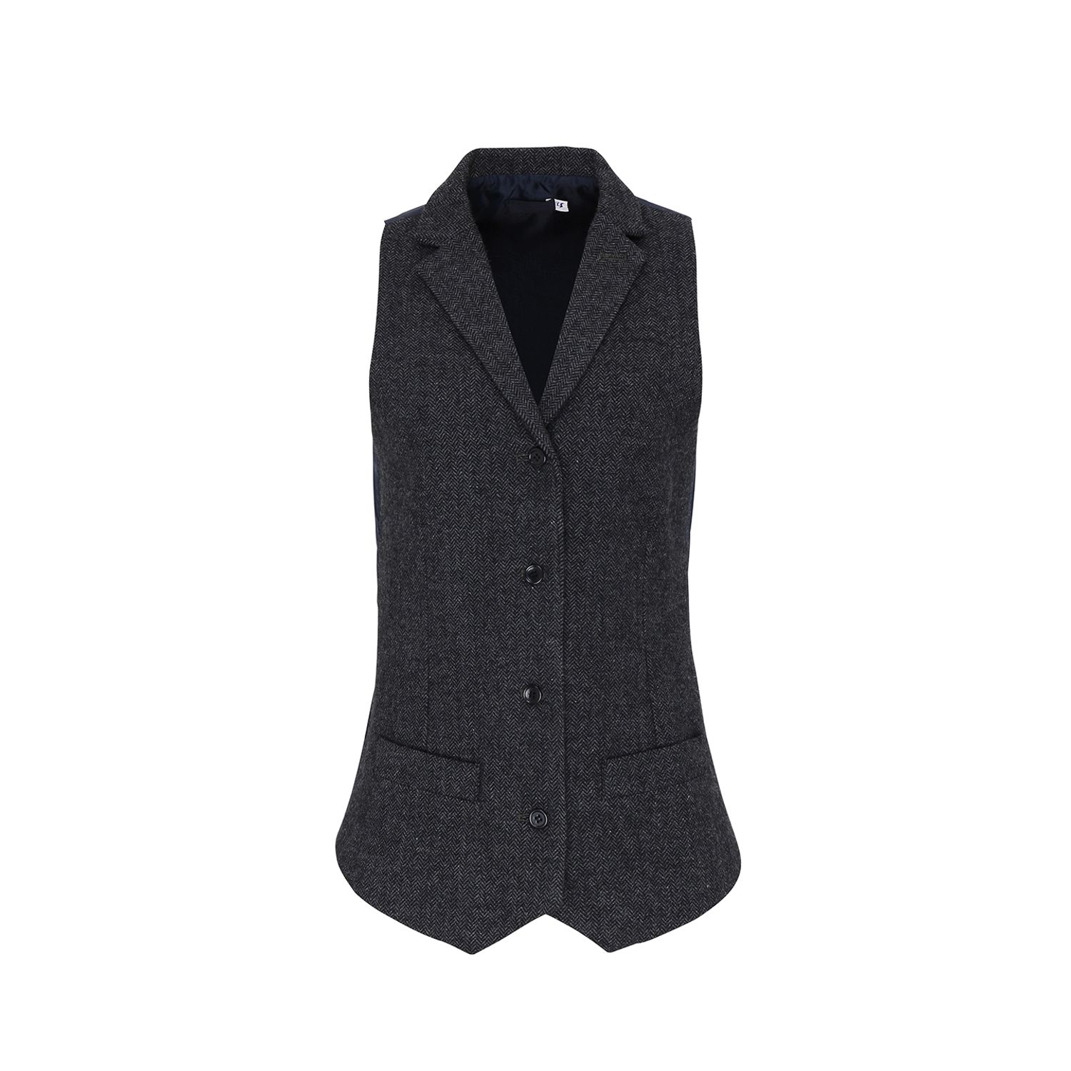 Premier Women's Herringbone Waistcoat Charcoal 2XL