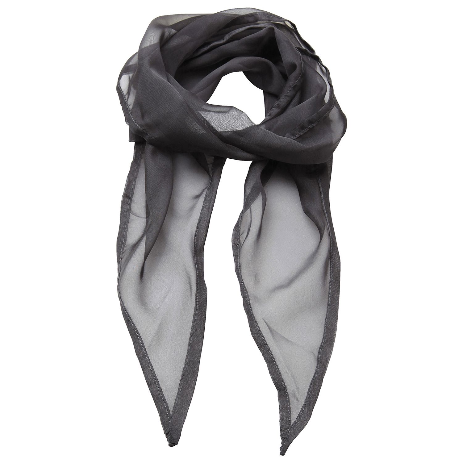 Premier 'Colours' Chiffon Scarf Dark Grey One Size