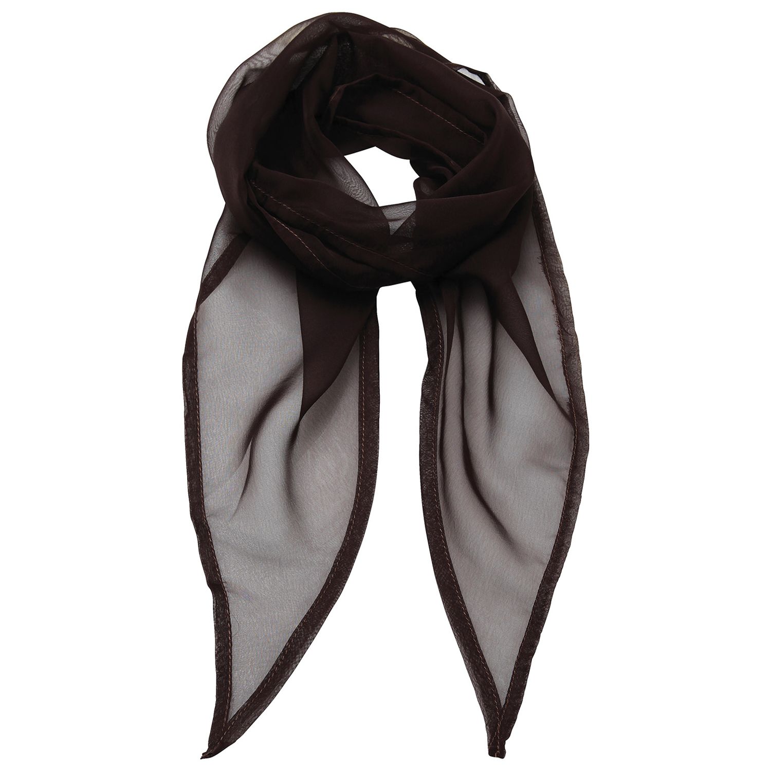 Premier 'Colours' Chiffon Scarf Brown One Size