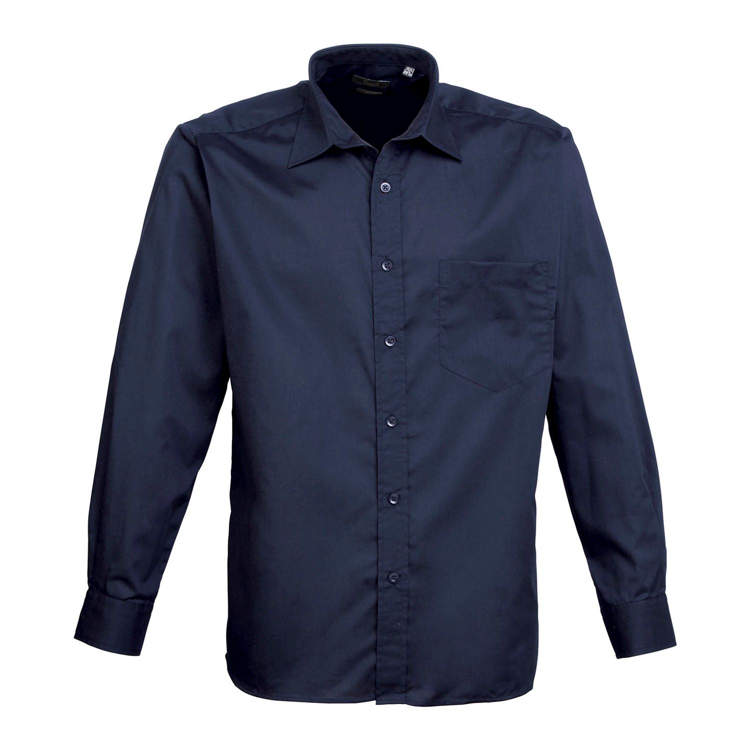 Premier Long Sleeve Poplin Shirt Navy* 21