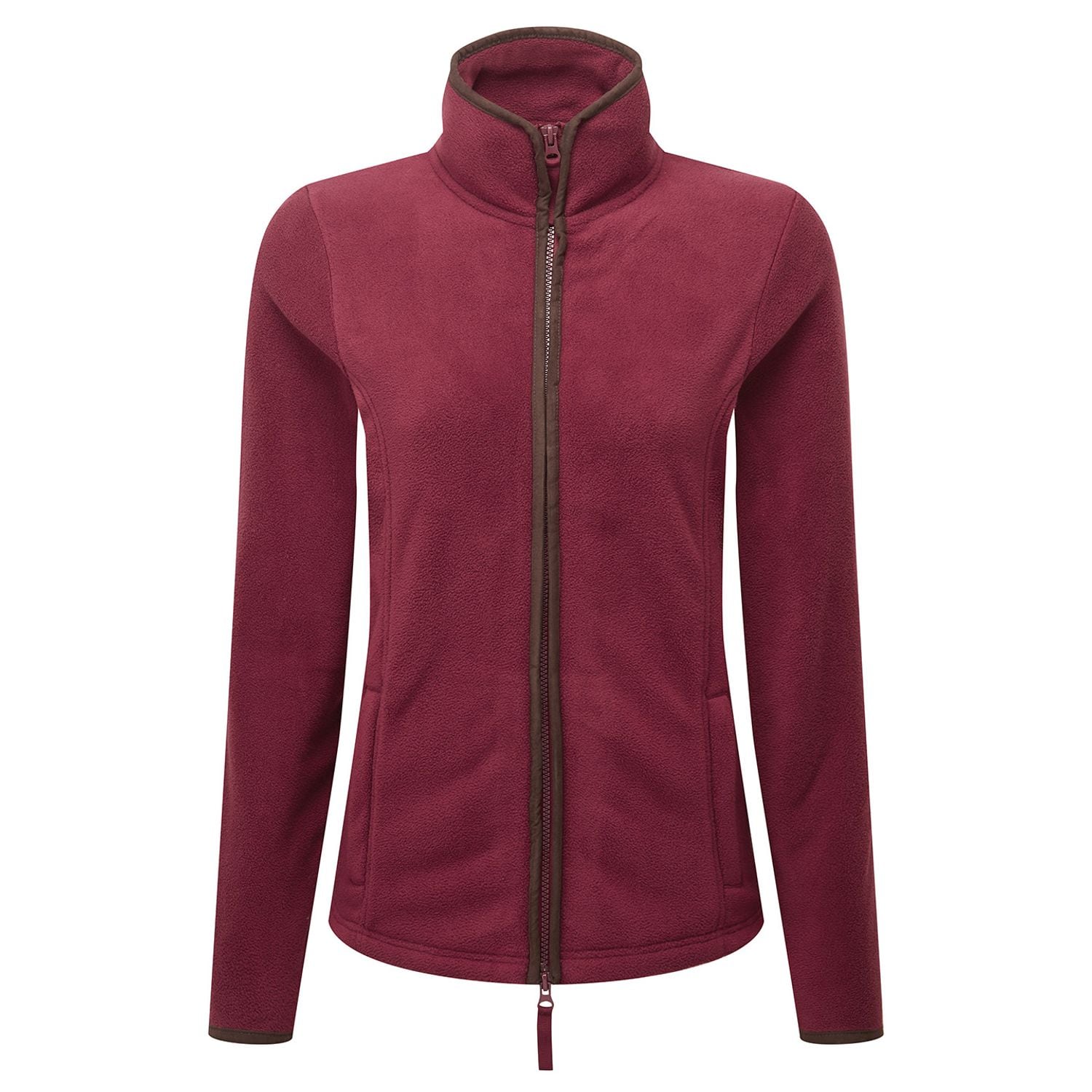 Premier Women S Artisan Fleece Jacket Burgundy/Brown XS