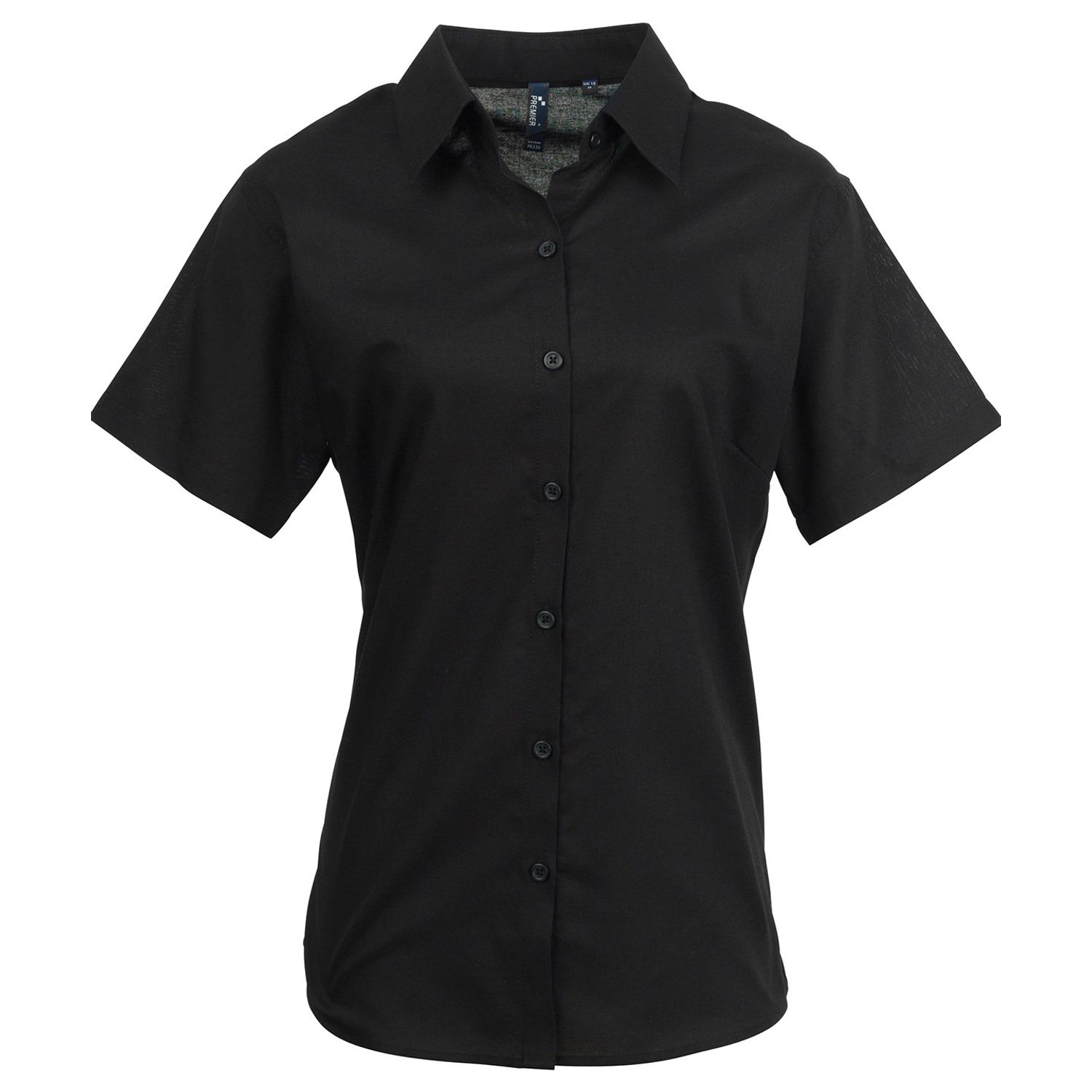 Premier Women's Signature Oxford Short Sleeve Shirt Black 10