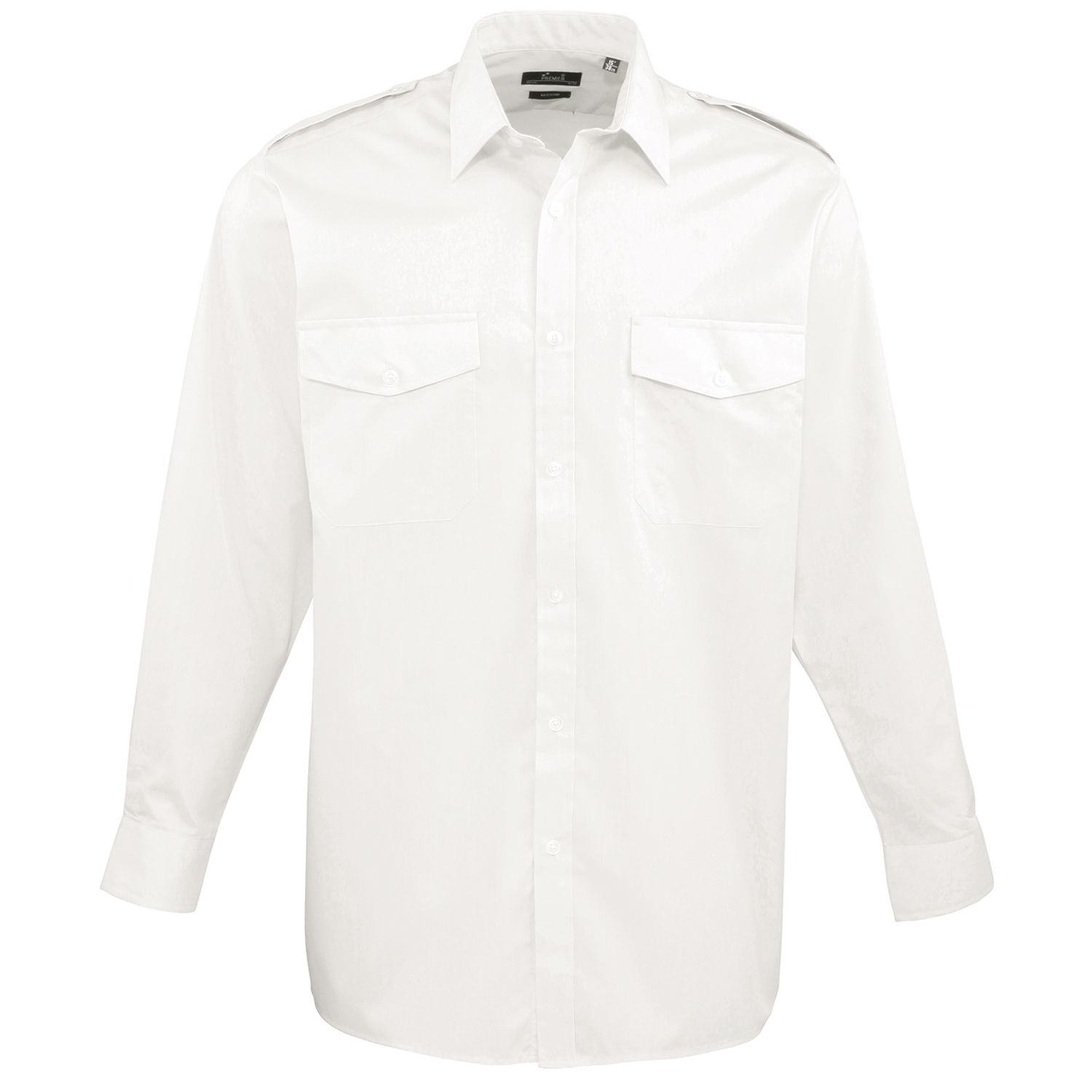 Premier Long Sleeve Pilot Shirt White 16