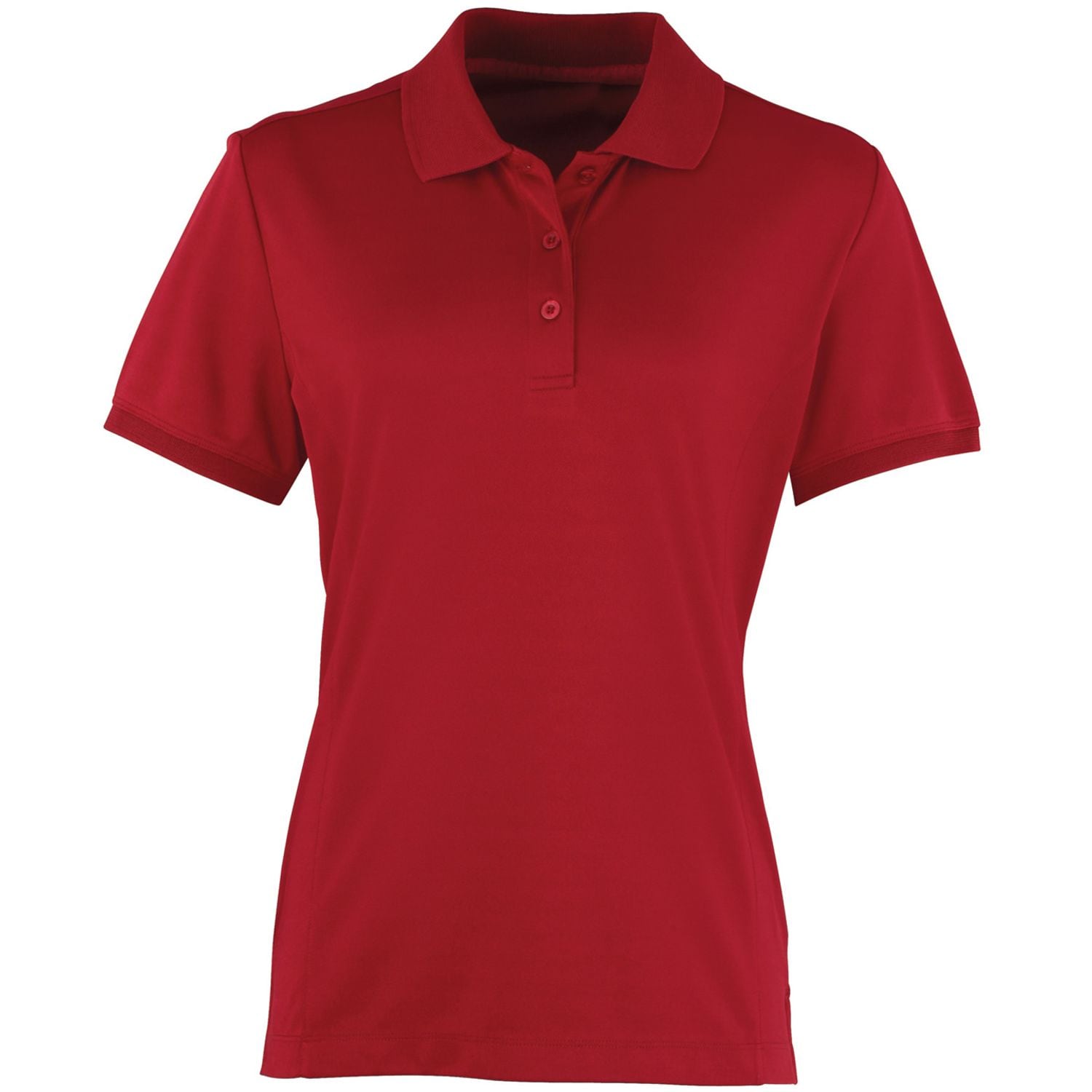 Premier Women's Coolchecker Piqu Polo Burgundy L