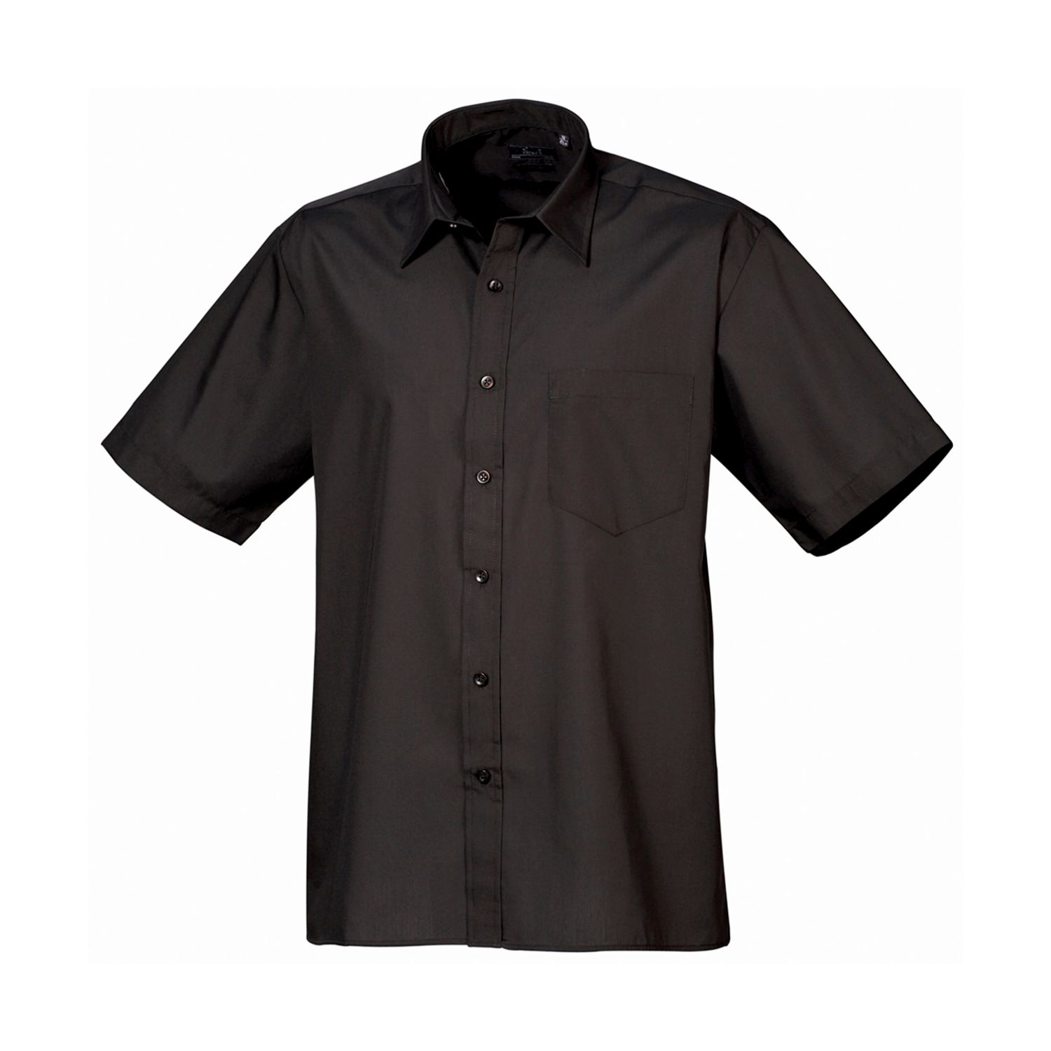 Premier Short Sleeve Poplin Shirt Black* 16