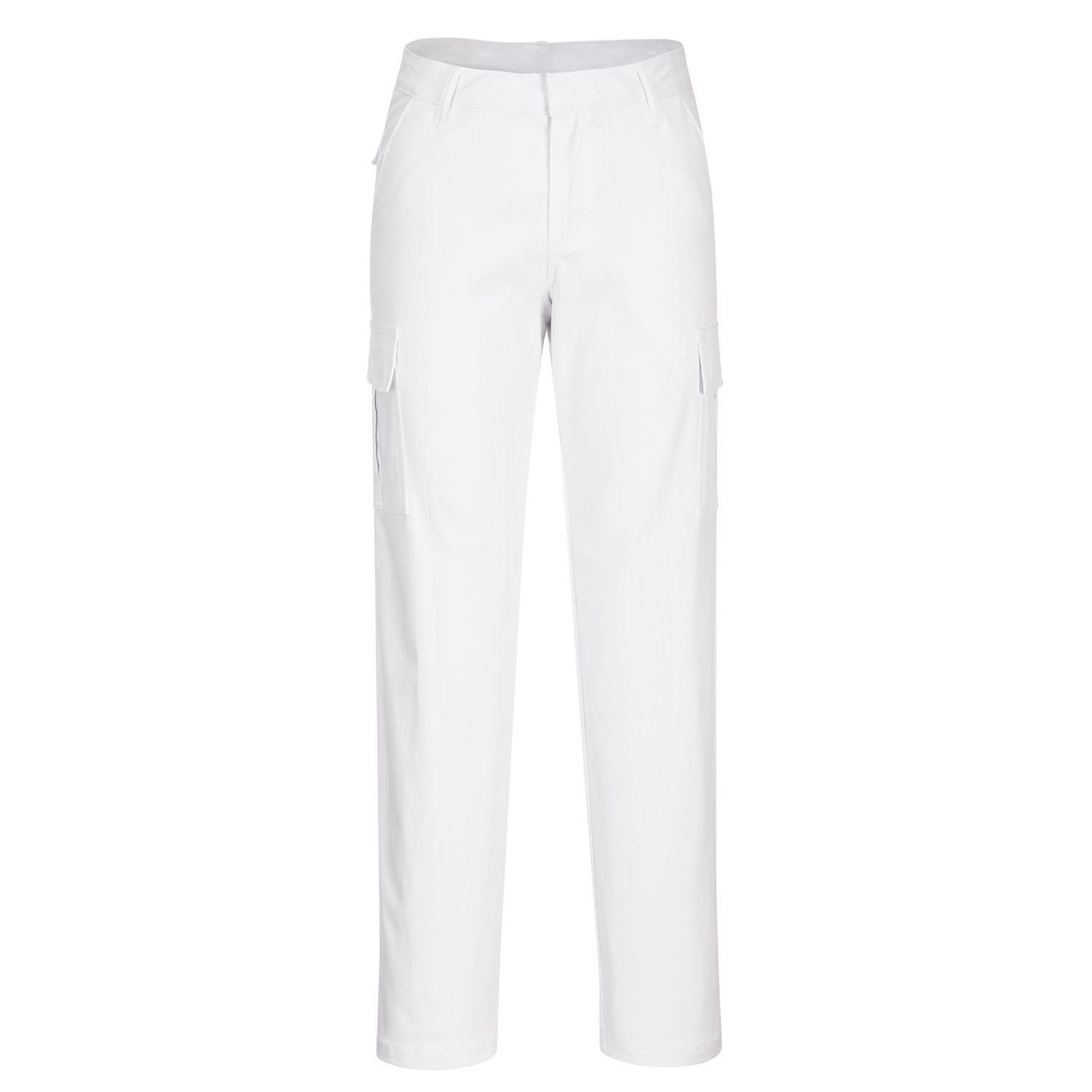 Portwest Women's Stretch Cargo Trousers (S233) Slim Fit White 16