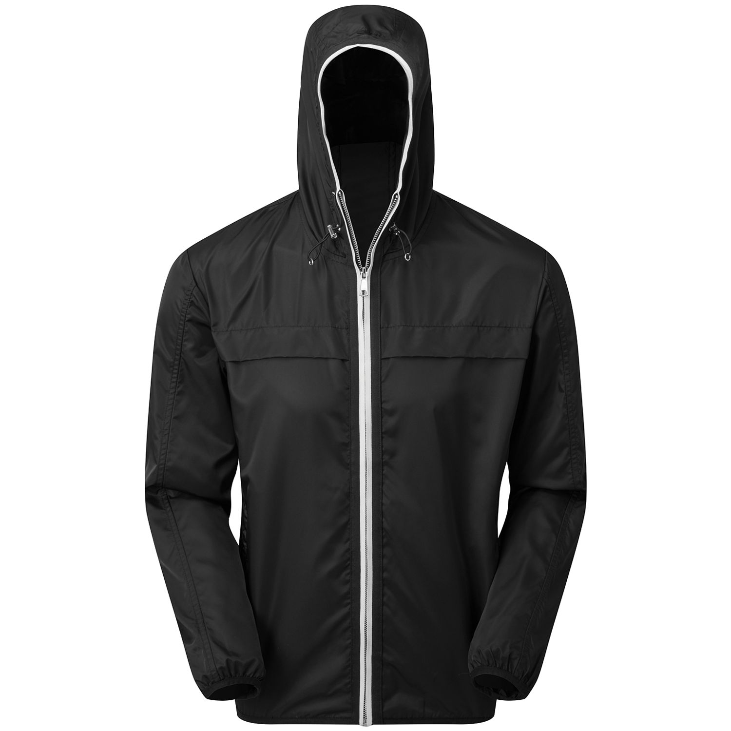 Asquith & Fox Mens Lightweight Shell Jacket Male Black/White S