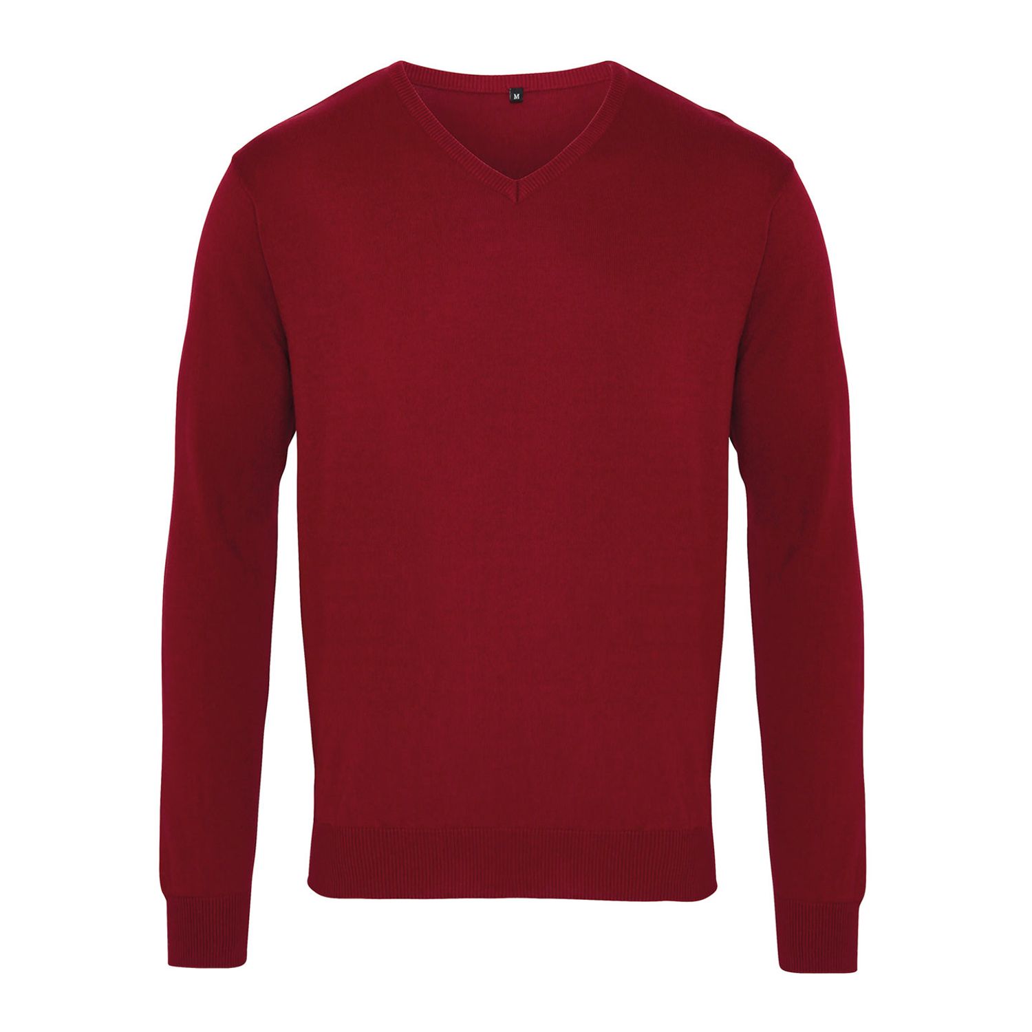 Premier V-Neck Knitted Sweater Burgundy XS