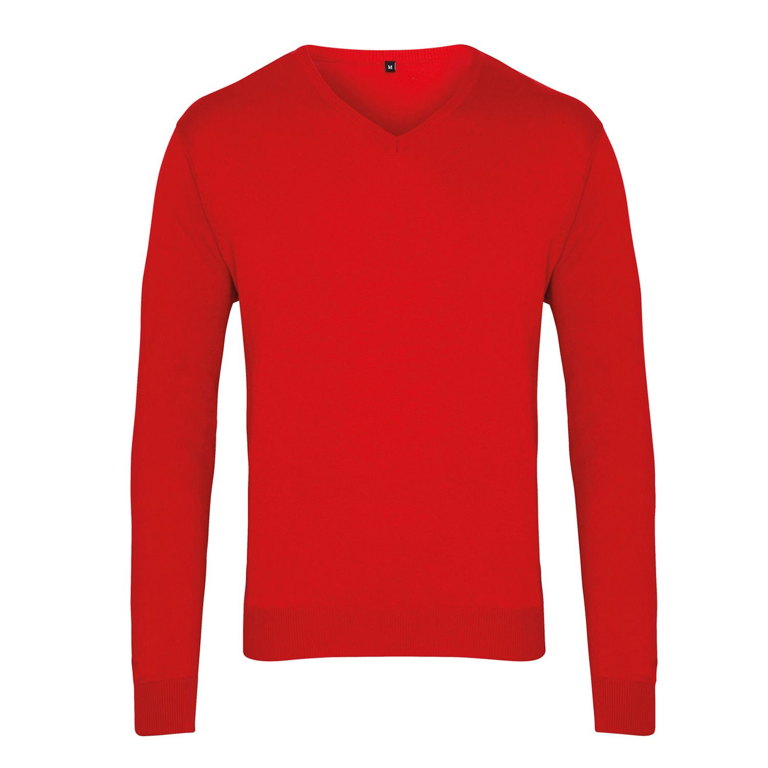 Premier V-Neck Knitted Sweater Red 3XL