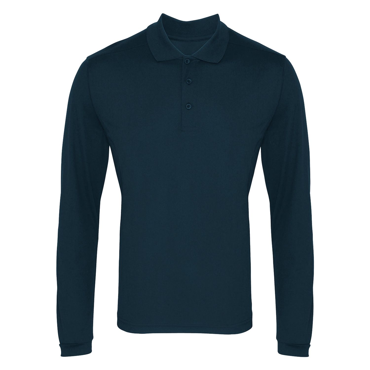 Premier Long Sleeve Coolchecker Piqu Polo Navy XS