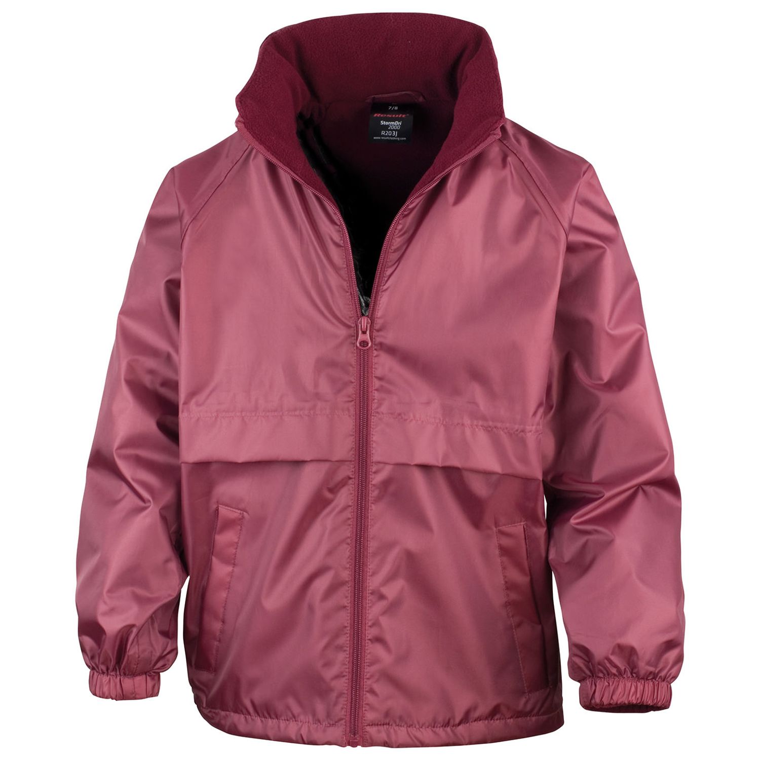Result Core Junior Microfleece Lined Jacket Burgundy XS