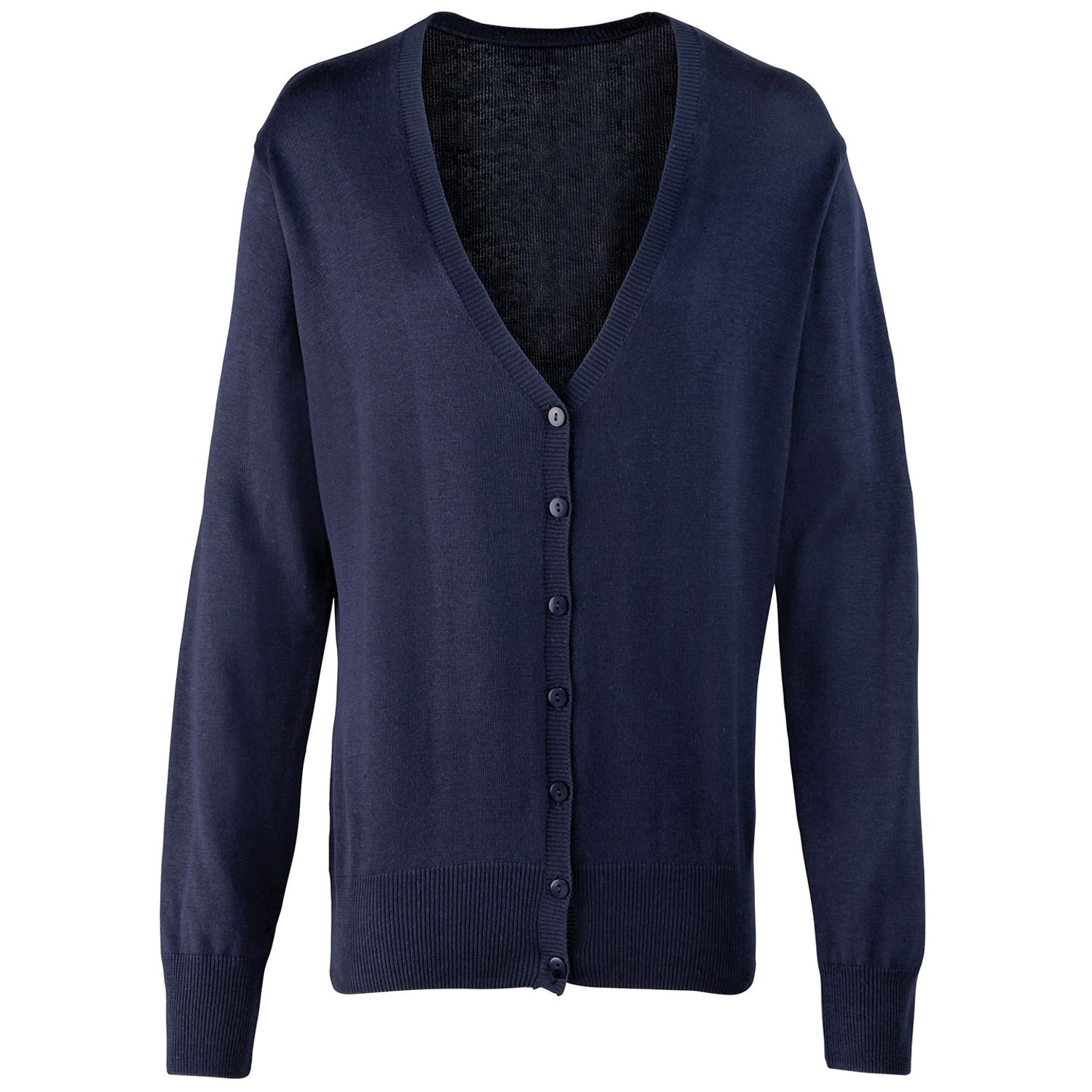Premier Women's Button-through Knitted Cardigan Navy 22