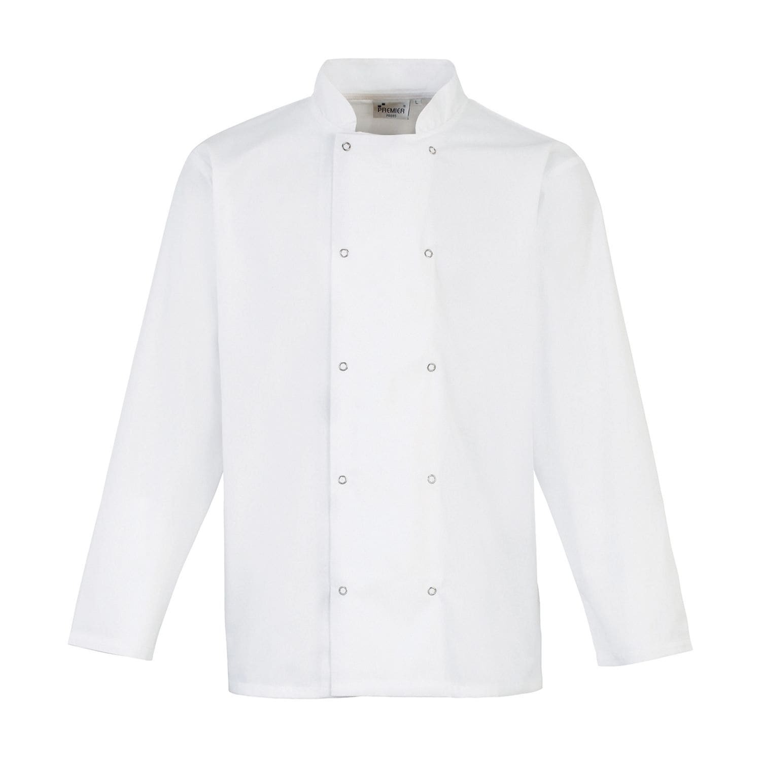 Premier Studded Front Long Sleeve Chef's Jacket White 4XL