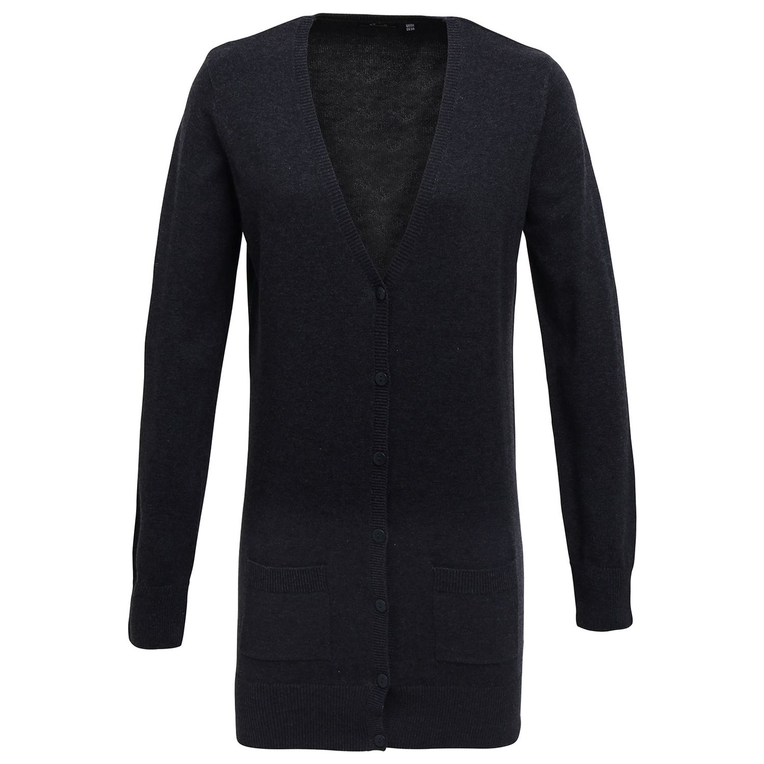 Premier Women's Longline Knitted Cardigan Charcoal 14