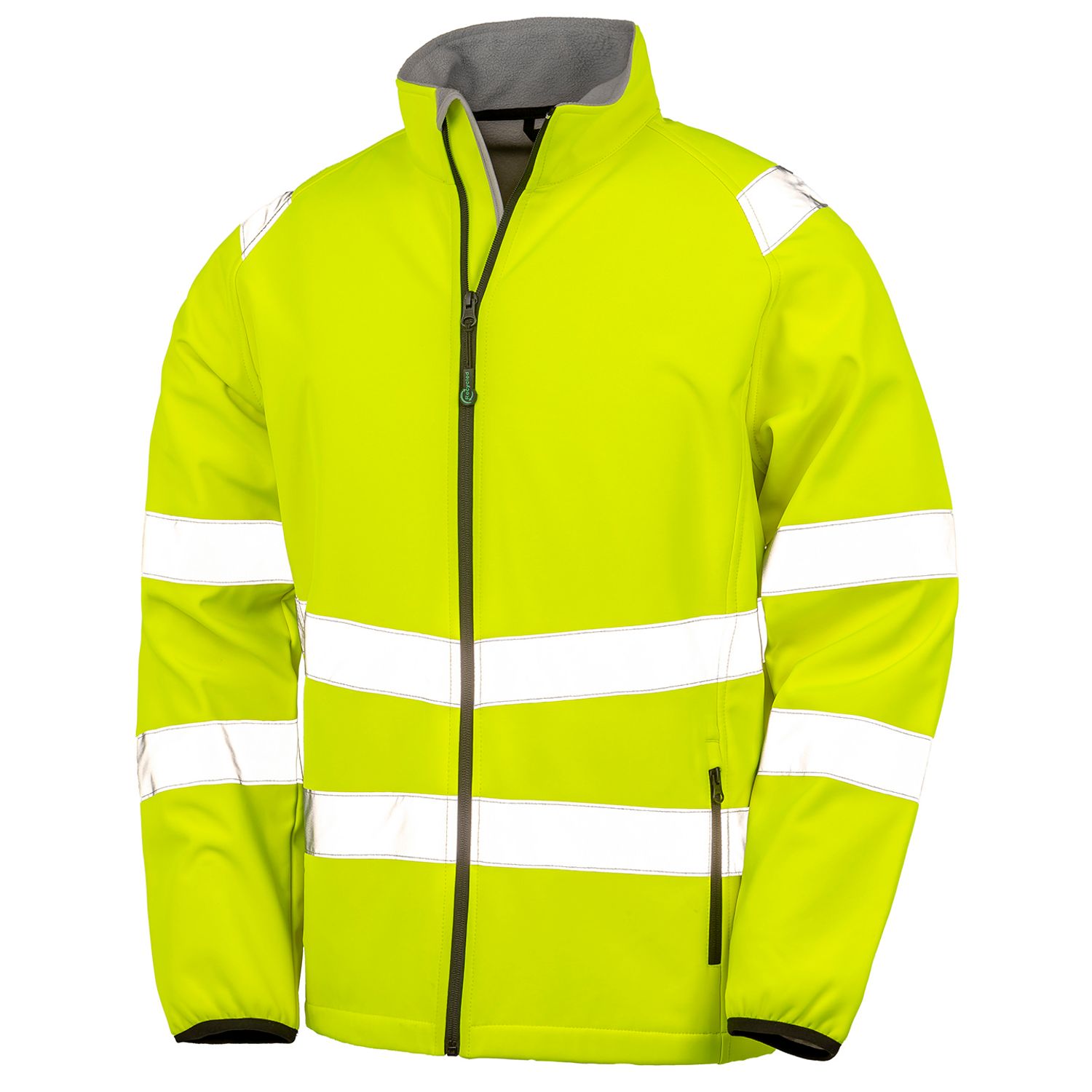 Result Recycled 2-Layer Printable Safety Softshell Fluorescent Yellow 2XL