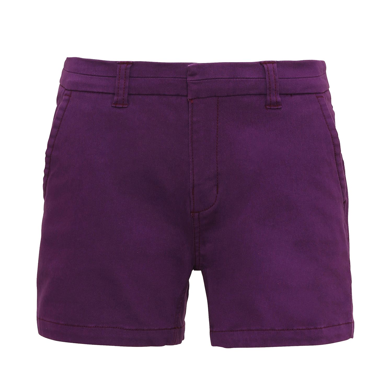 Asquith & Fox Women's Chino Shorts Female Purple 2XS